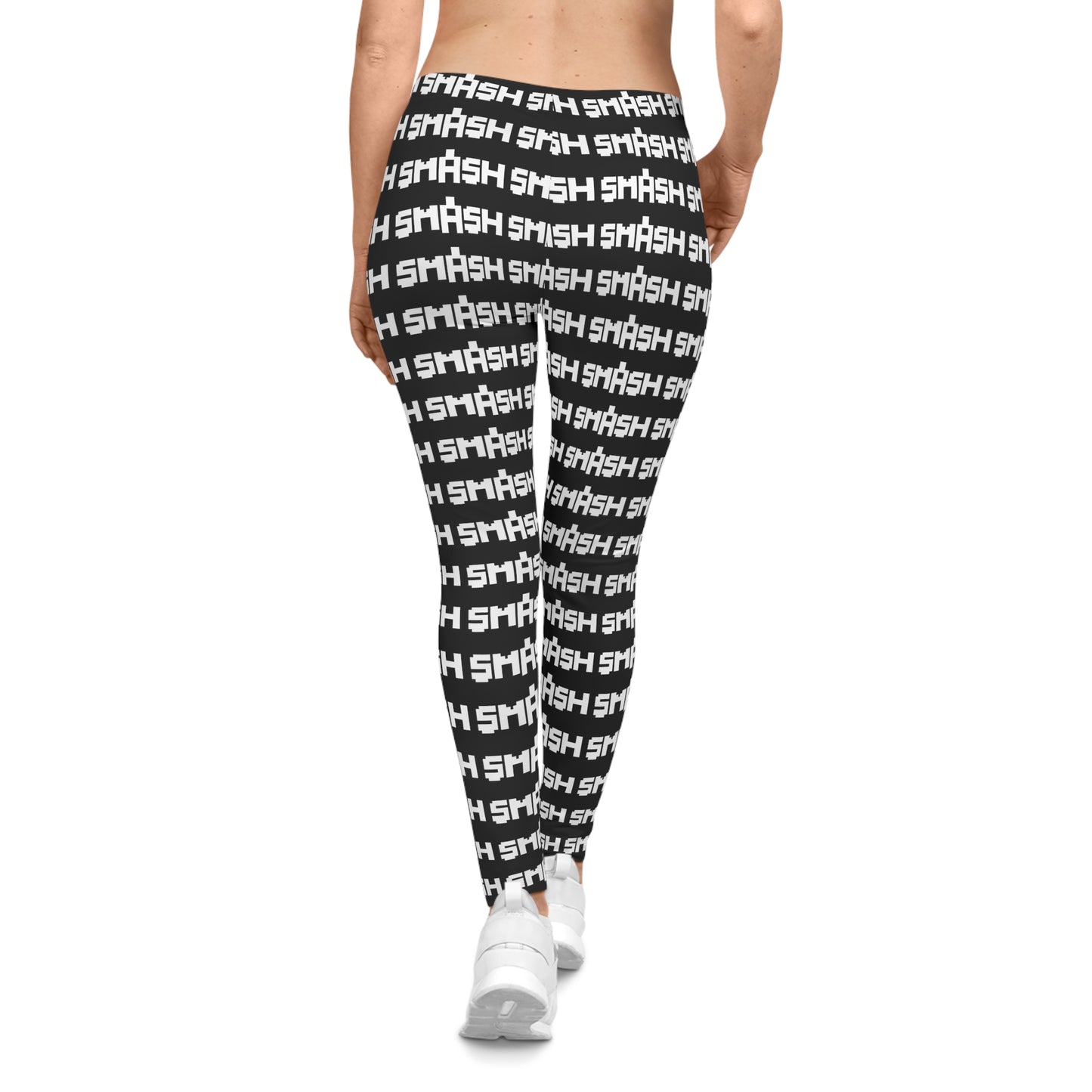 SMASH 8-bit Logos 4 - AI Art - Women's Casual Leggings