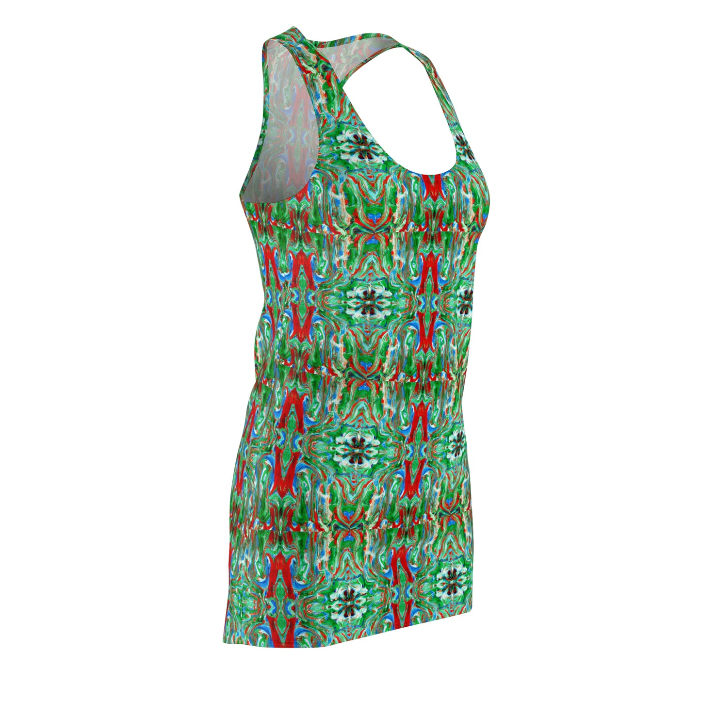 Kaleidoscope 2 - AI Art - Women's Cut & Sew Racerback Dress