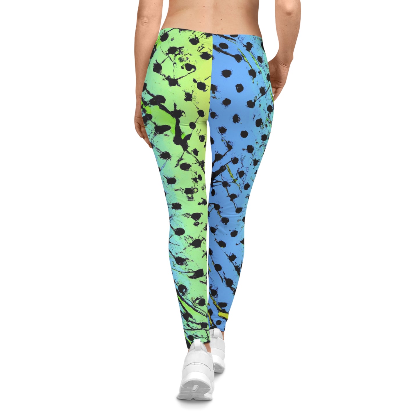 Comic Book Style Polka Dots - AI Art - Women's Casual Leggings (AOP)