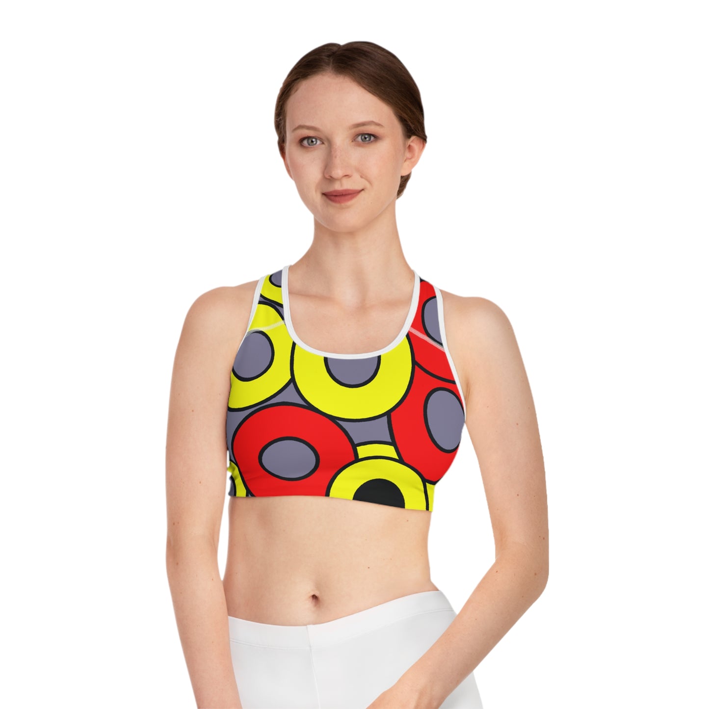 Lemon & Cherry Donuts - AI Art - Sports Bra (AOP)