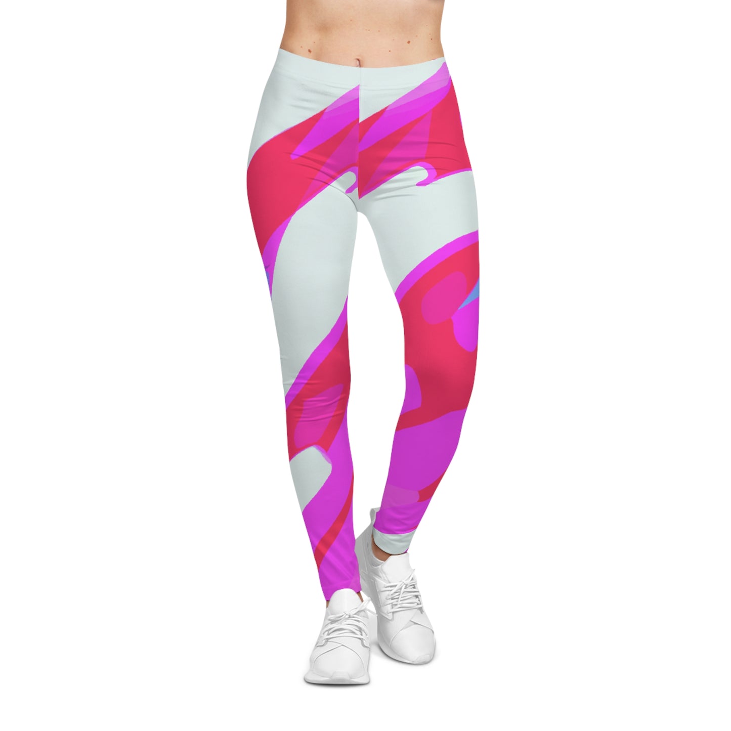 80's Workout Splash - AI Art - Women's Casual Leggings (AOP)