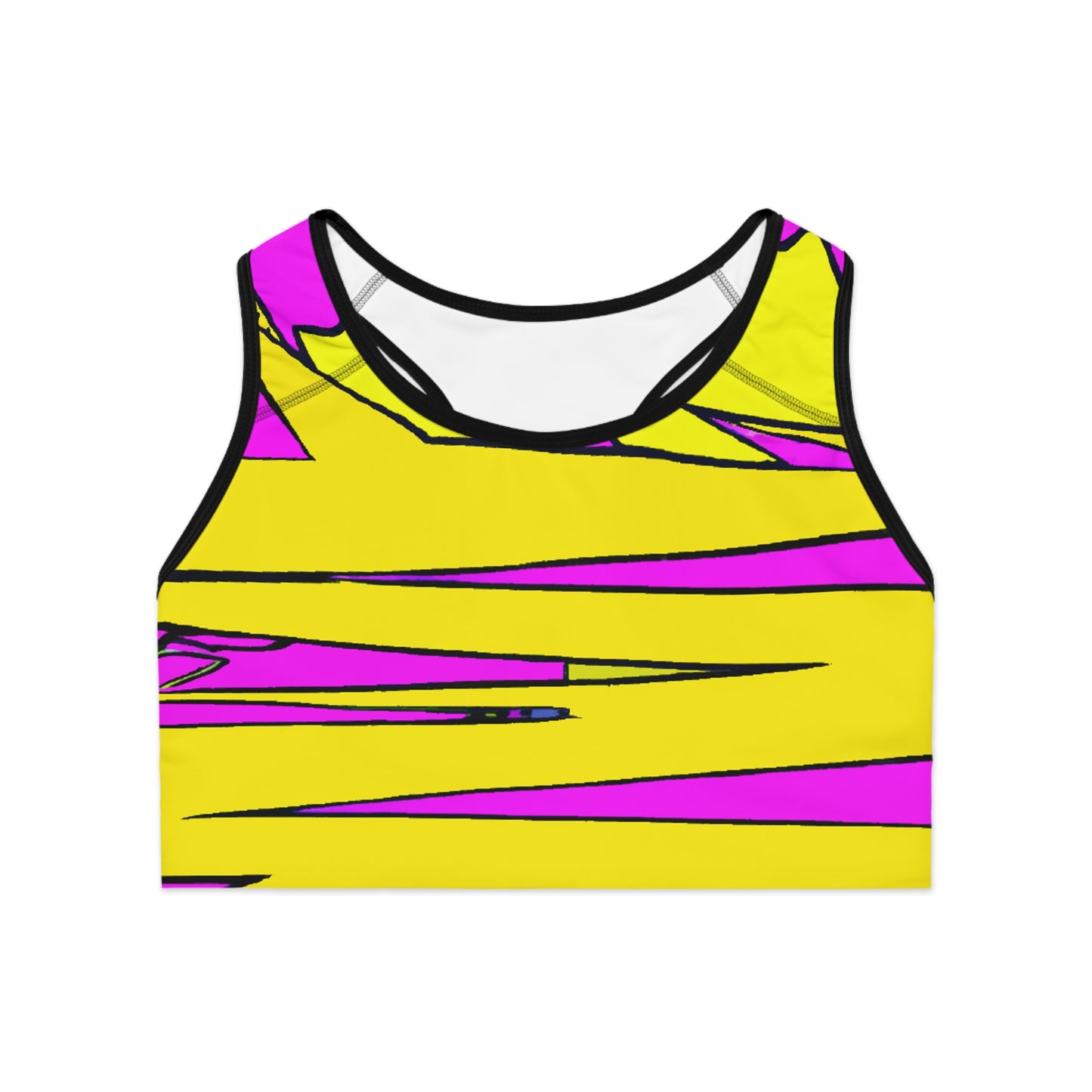 Pink Lemonade Thunder 2 - AI Art - Sports Bra (AOP) - Made in USA