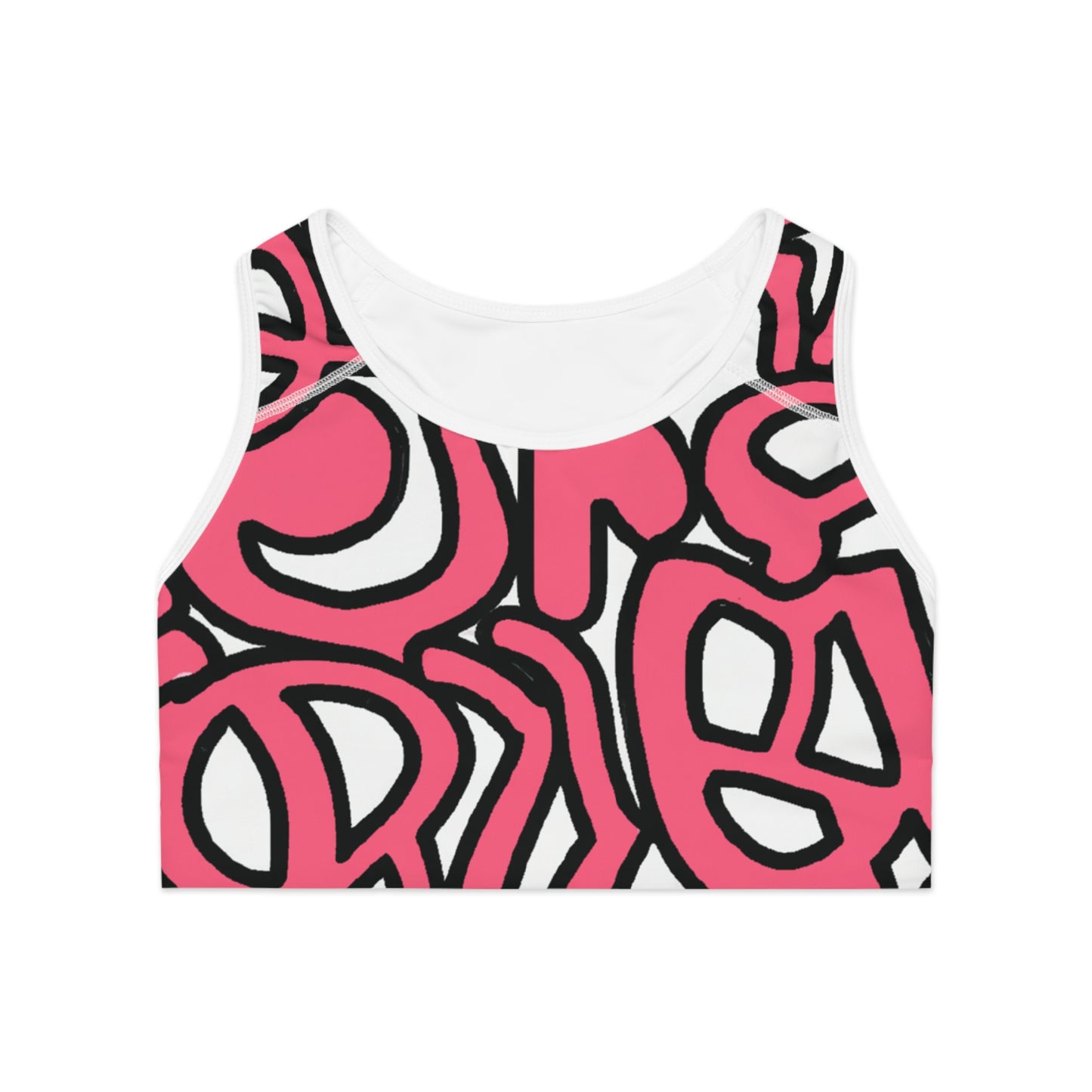 Pink Pretzels - AI Art - Sports Bra (AOP)