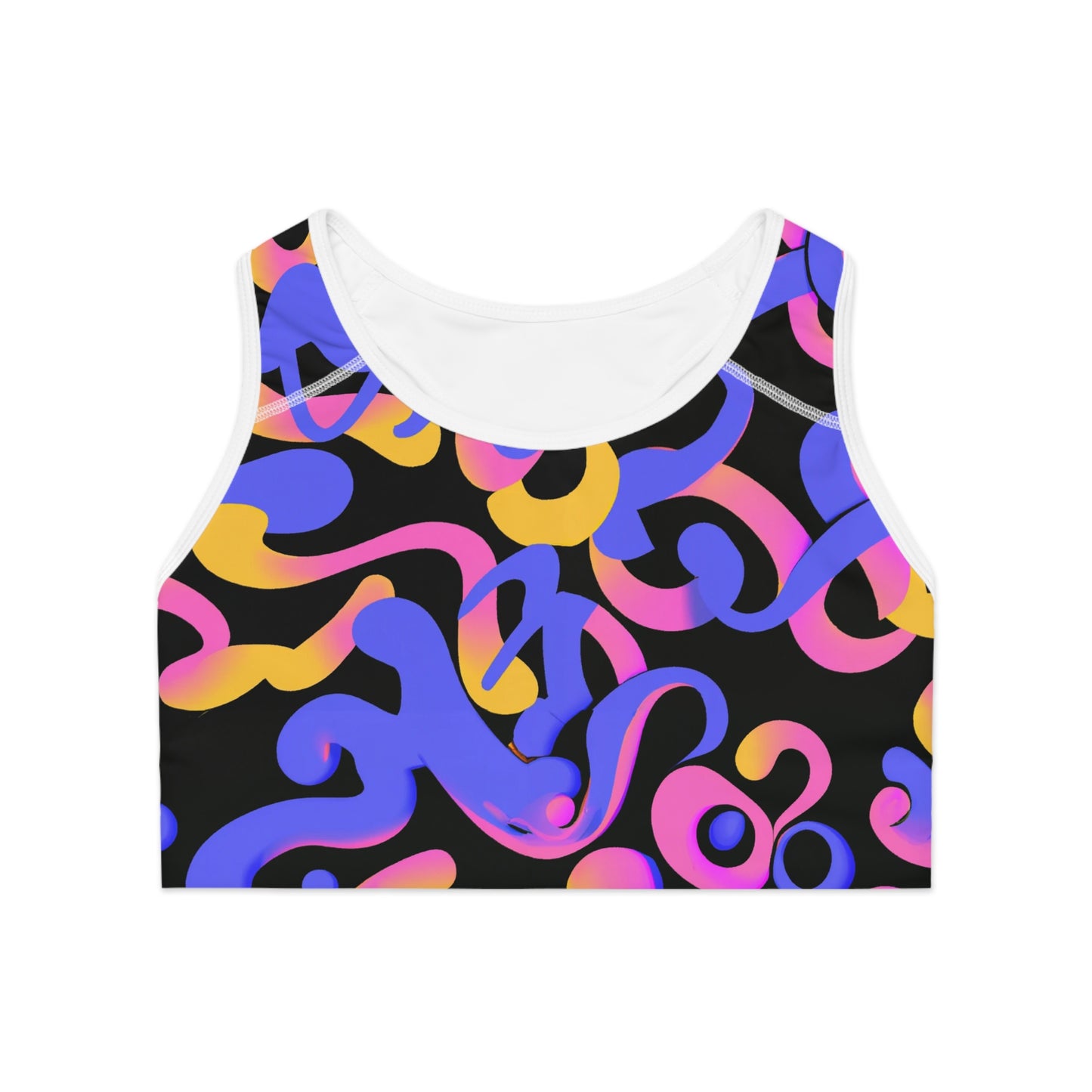 Psychedelic Octopus 1 - AI Art - Sports Bra (AOP)