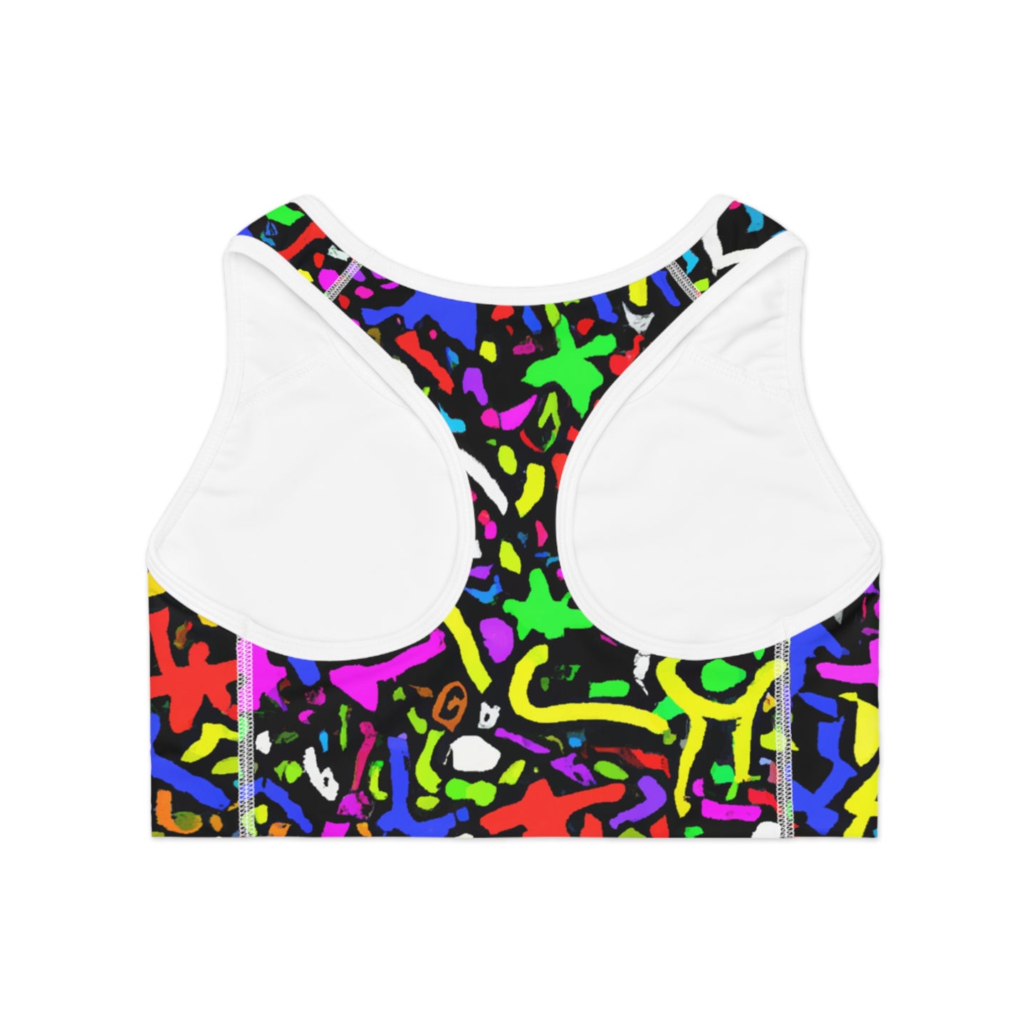 Cartoon Paint Splatter - AI Art - Sports Bra (AOP)