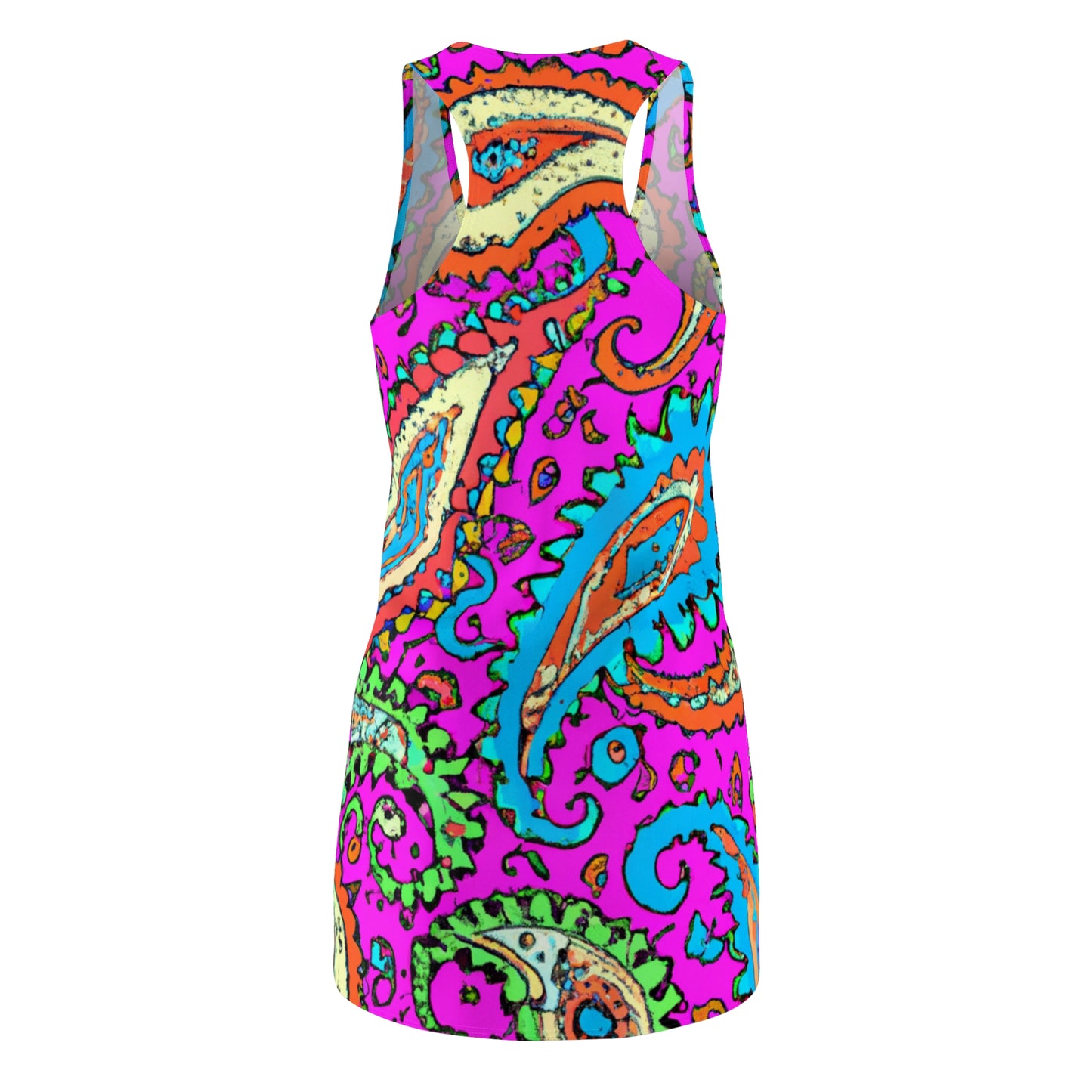 Wild Pink Paisley - AI Art - Racerback Dress