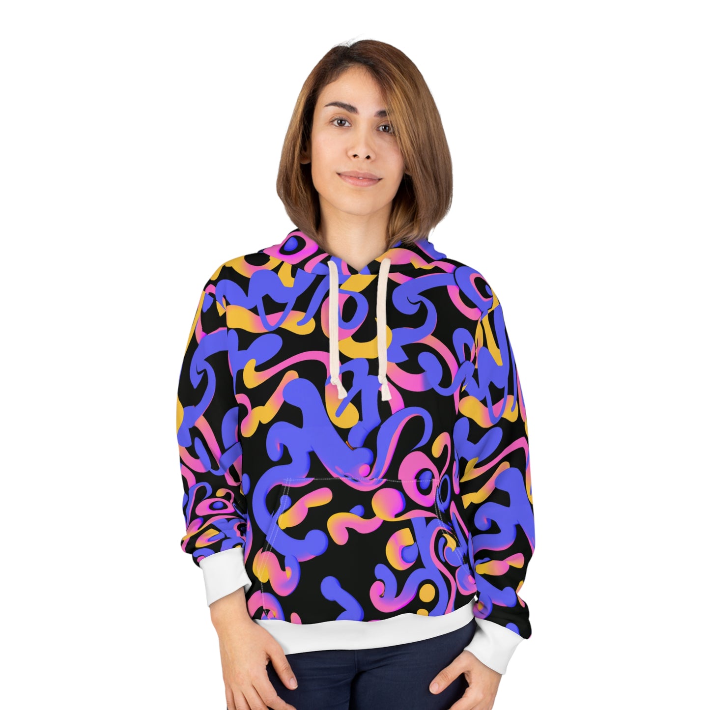 Psychedelic Octopus - AI Art - Unisex Pullover Hoodie (AOP)