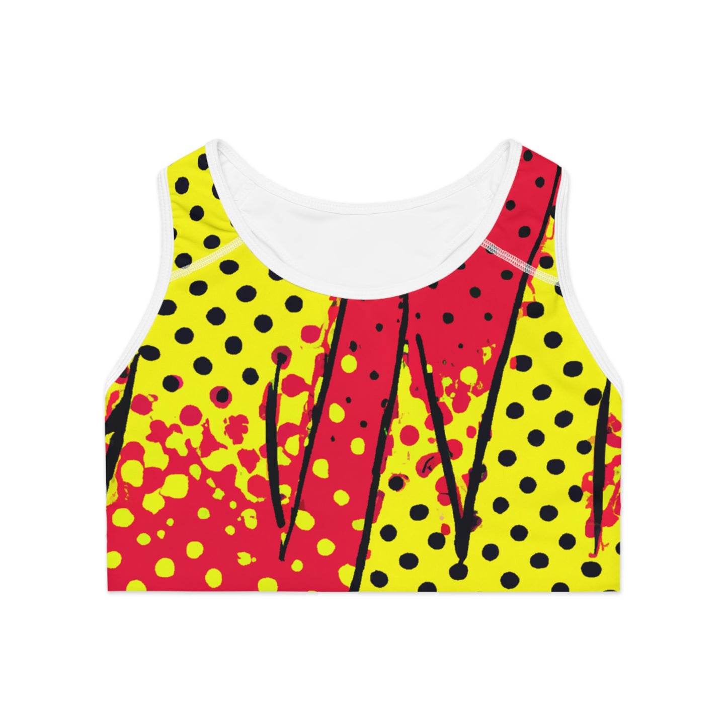 Mustard & Ketchup w/ Polka Dots - AI Art - Sports Bra (AOP)