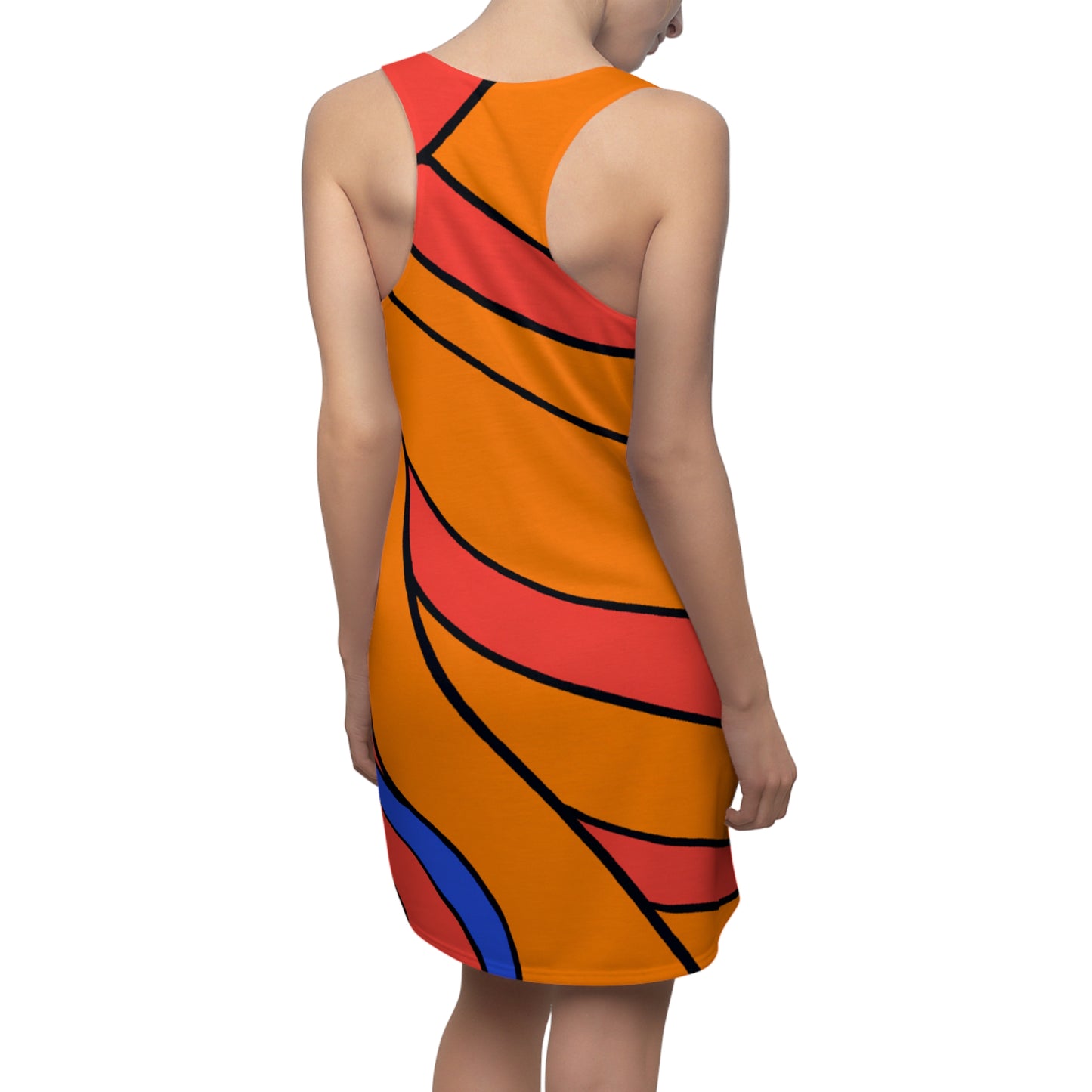 Orange Appeal - AI Art - Racerback Dress