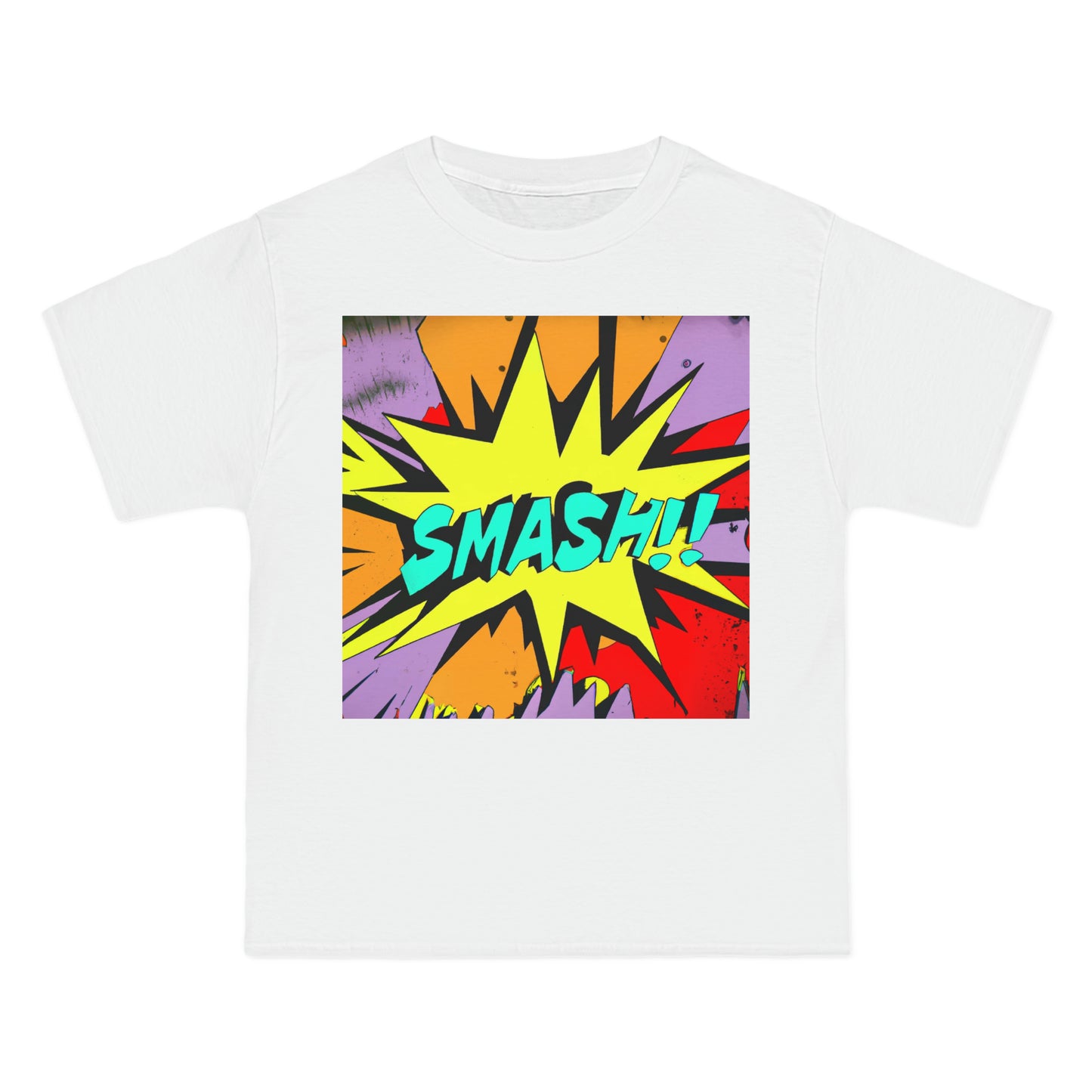 Smash Comic Logo - AI Art - Beefy-T®  Short-Sleeve T-Shirt (Sizes S-6XL, Multiple Shirt Colors Available)