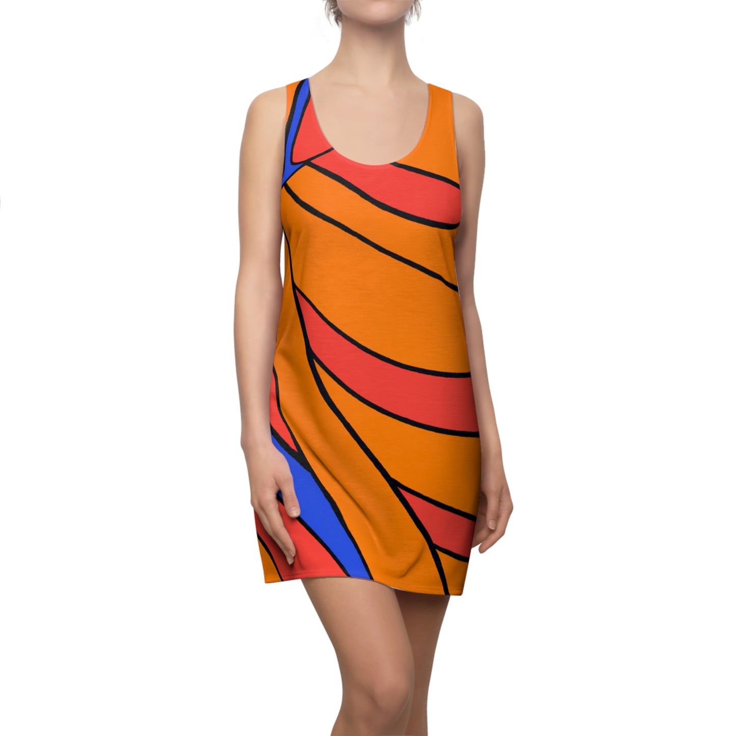 Orange Appeal - AI Art - Racerback Dress