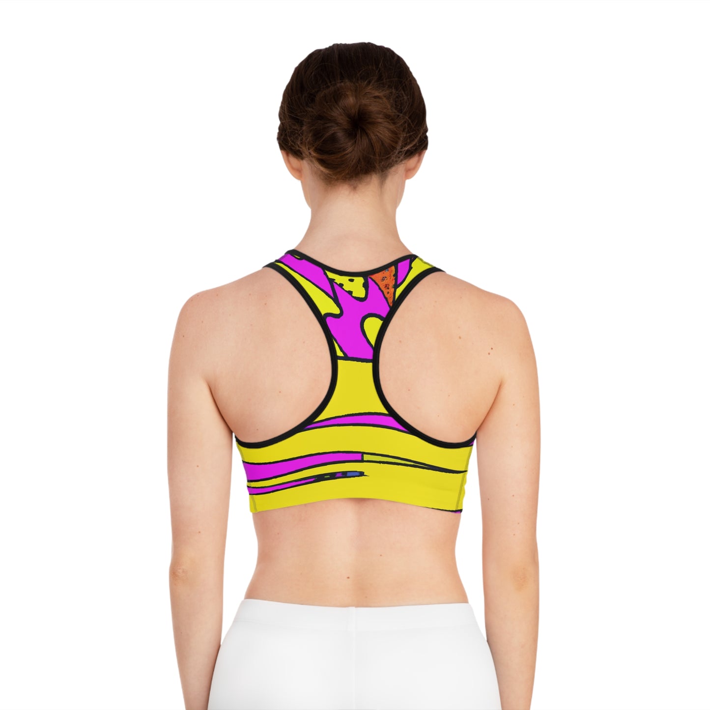 Pink Lemonade Thunder 2 - AI Art - Sports Bra (AOP) - Made in USA