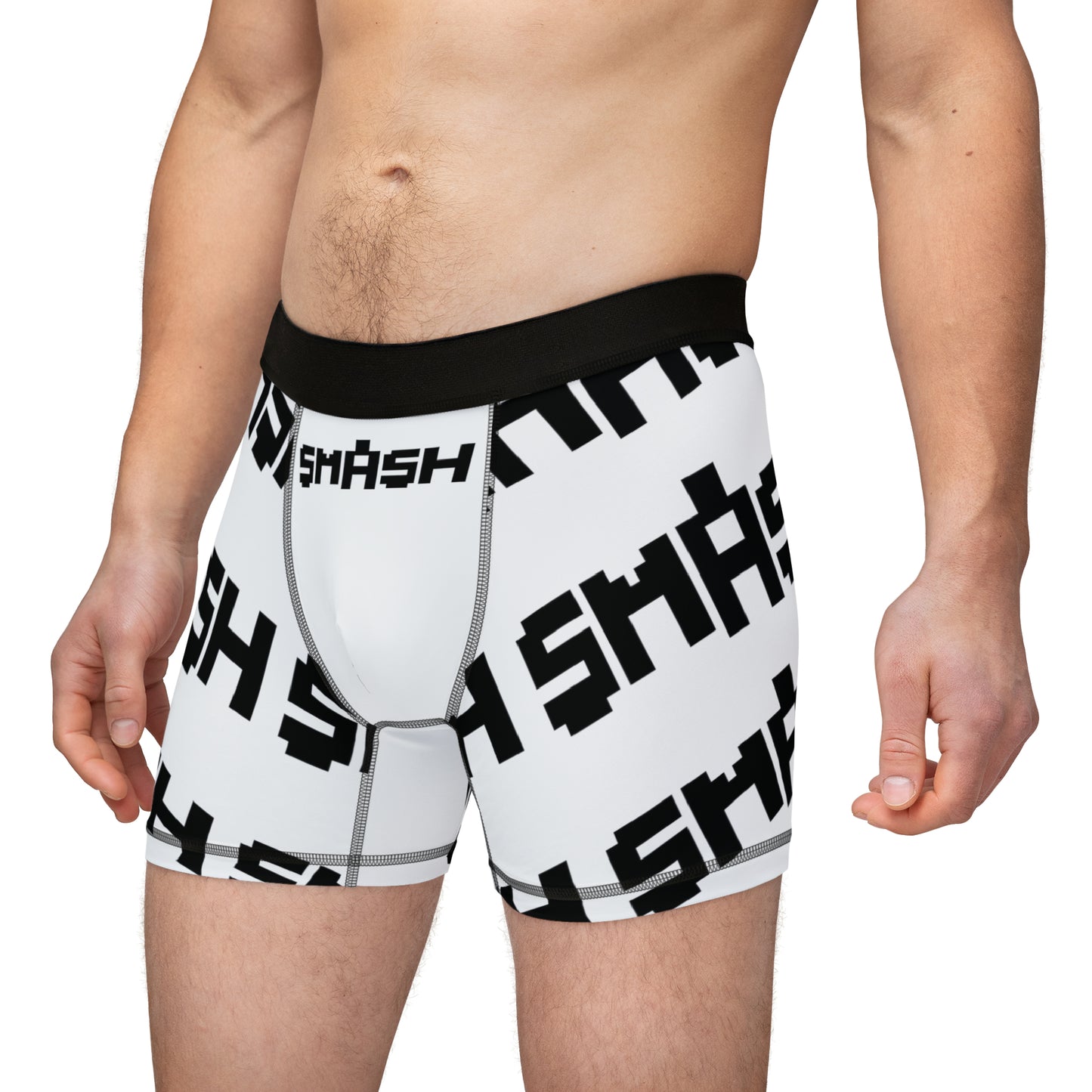 SMASH Logo 8-Bit - AI Art - Men's Boxers (AOP)