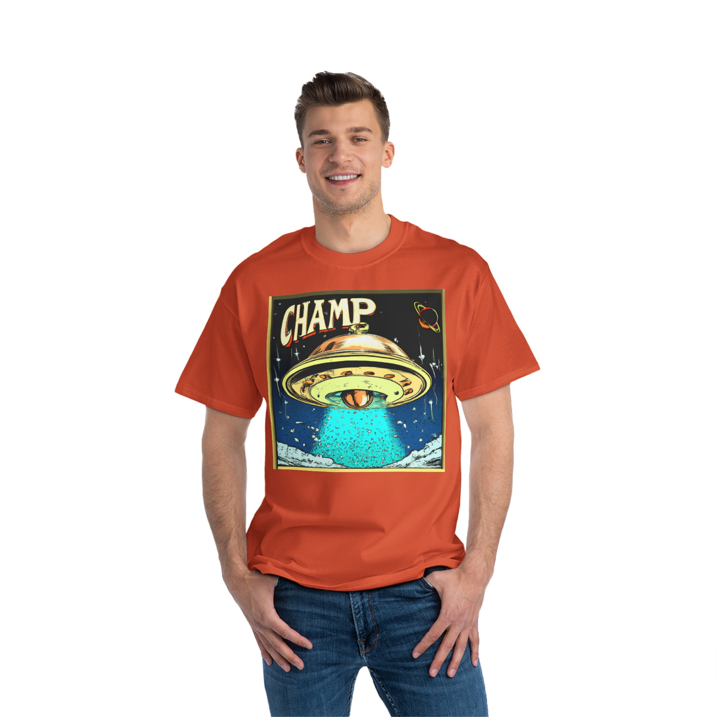 UFO CHAMP 4 - AI Art - Beefy-T® T-Shirt - (S - 6XL Sizes, Multiple Shirt Colors)