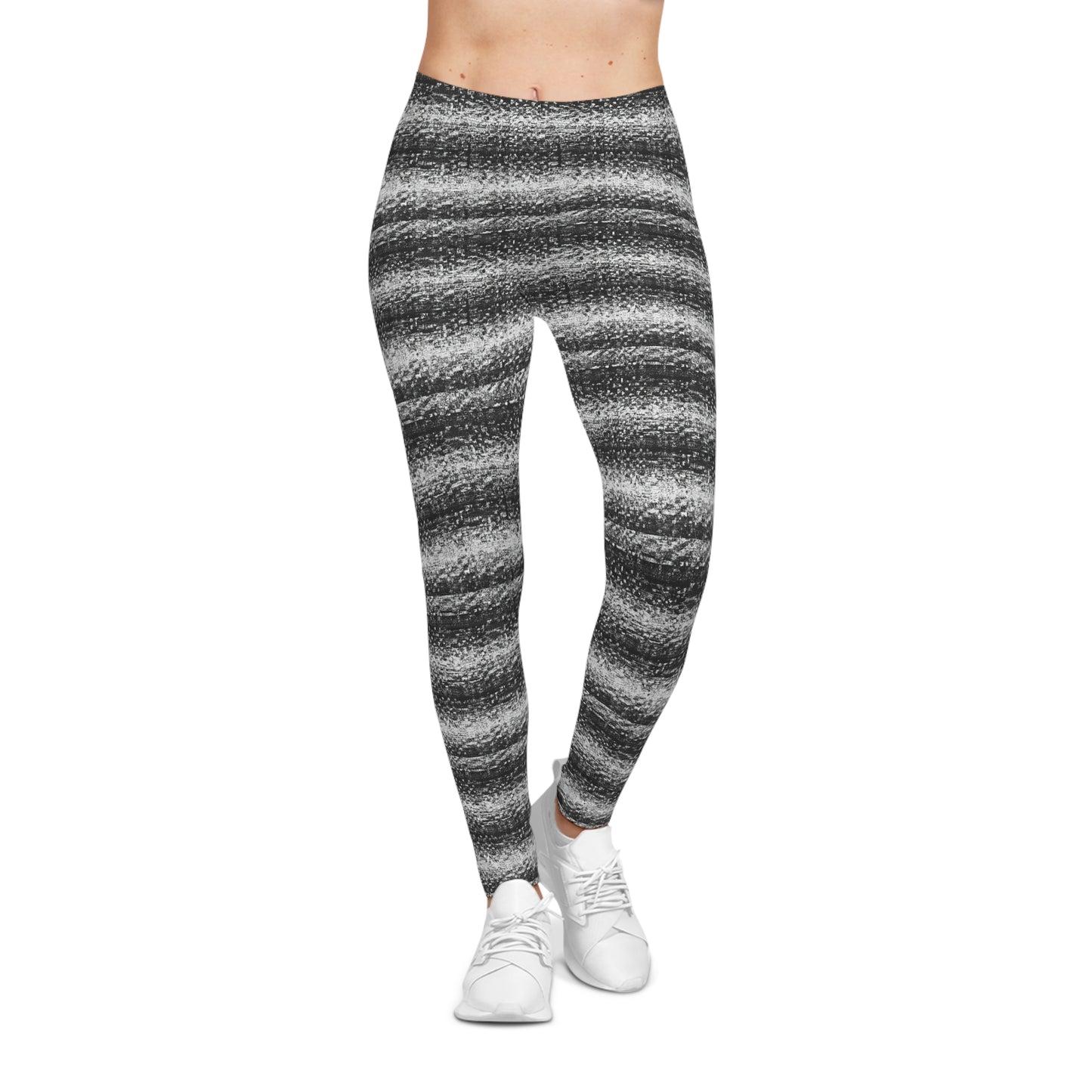 Old School TV Static - AI Art - Women's Casual Leggings (AOP)