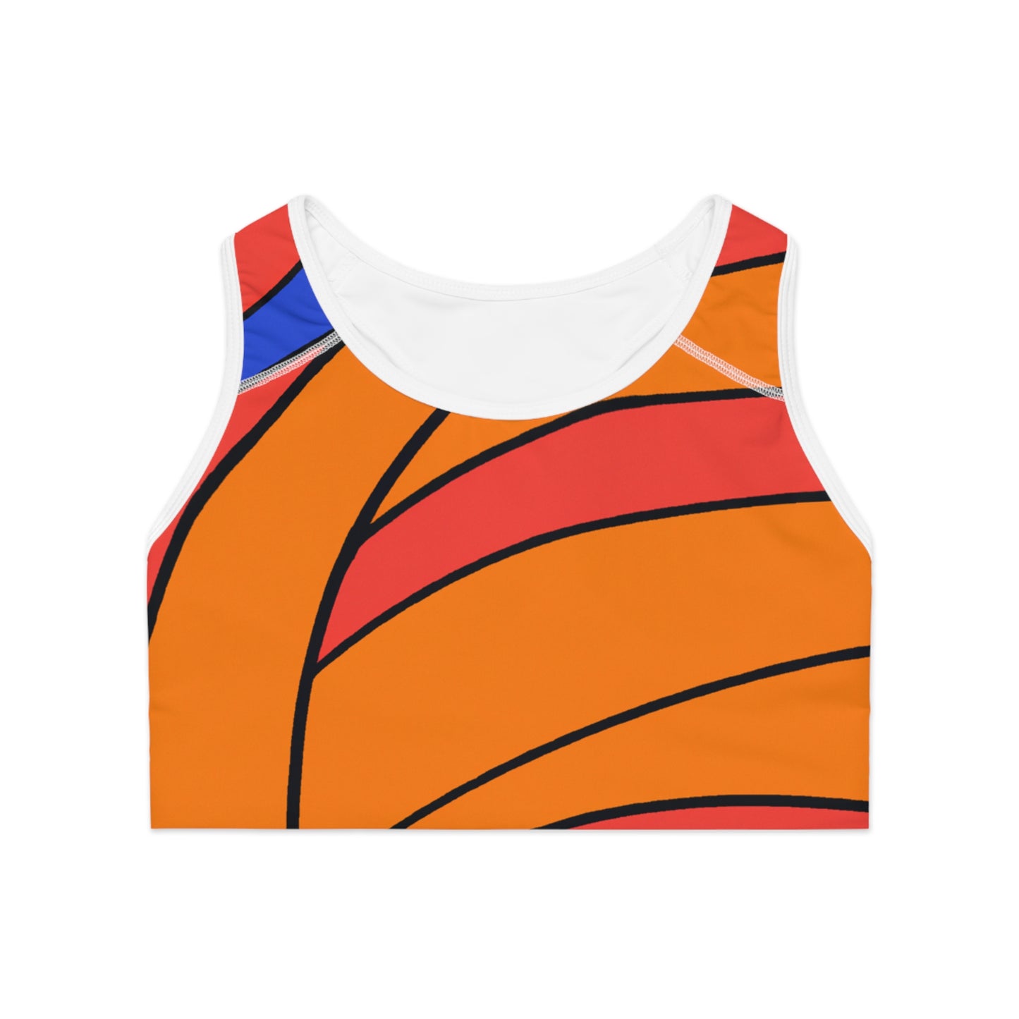 Orange Wave - AI Art - Sports Bra (AOP)