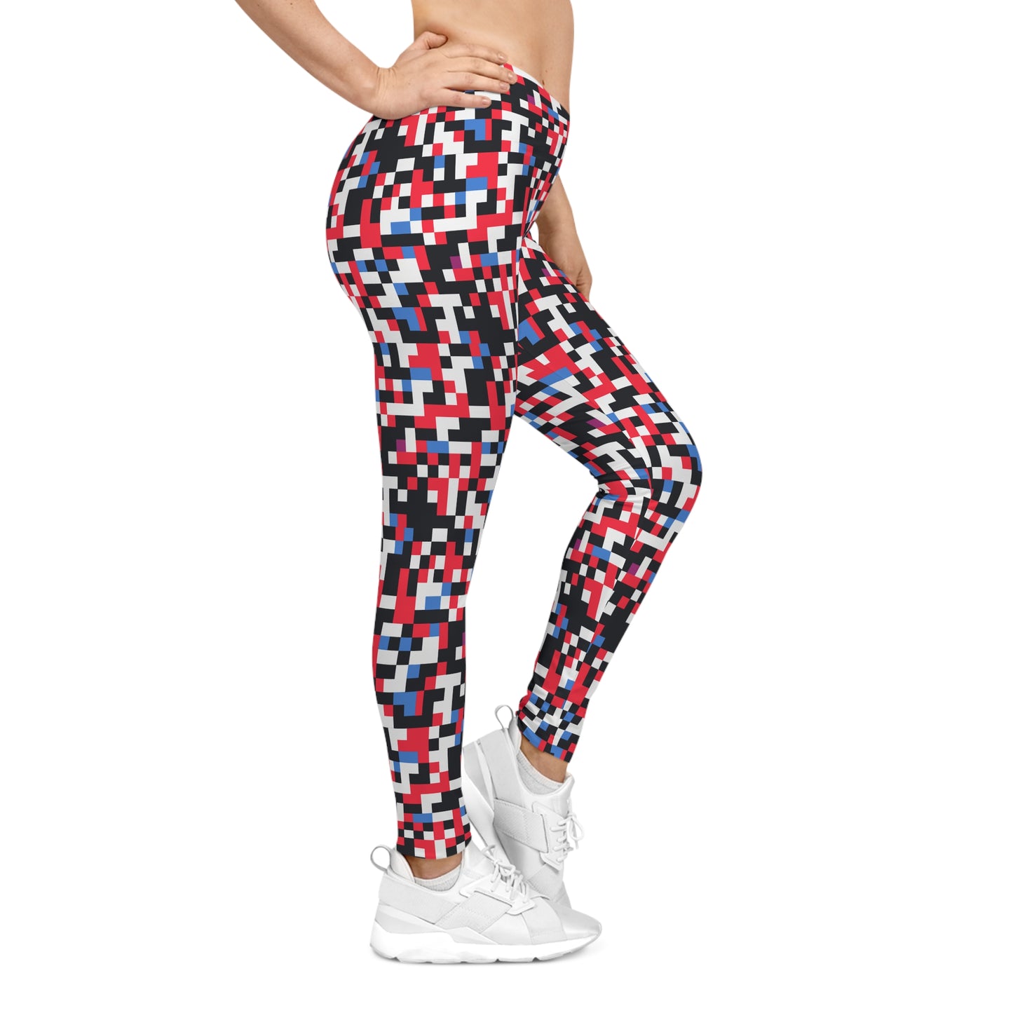 Colorful Pixelation 1 - Yoga Pants - AI Art - Women's Casual Leggings (AOP)