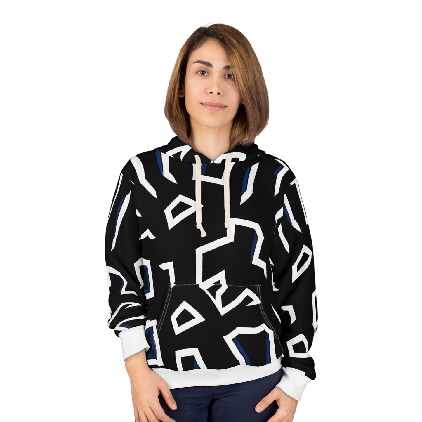 Polygon Computer Game - AI Art - Unisex Pullover Hoodie (AOP)