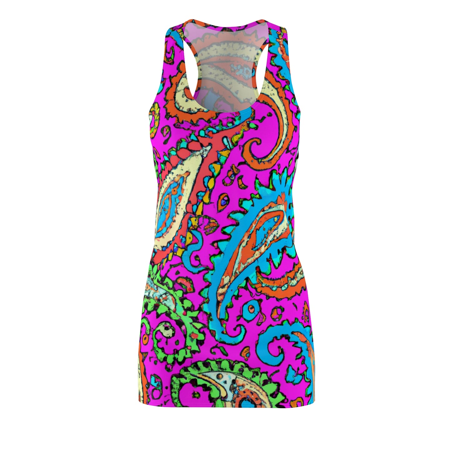 Wild Pink Paisley - AI Art - Racerback Dress