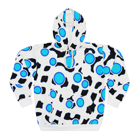 Blue Leopard - AI Art - Unisex Pullover Hoodie (AOP)