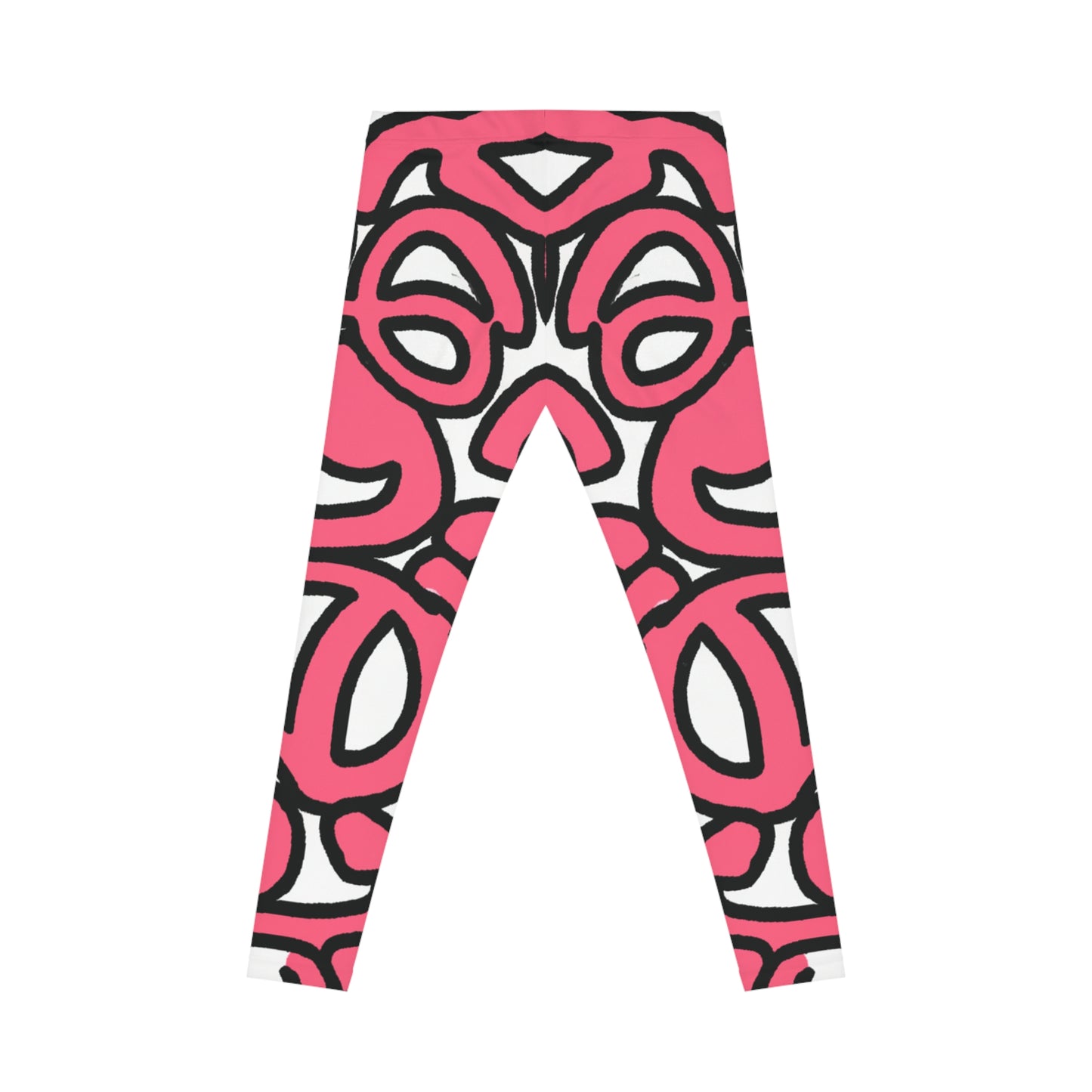 Pink Pretzels 1 - AI Art - Women's Casual Leggings (AOP)