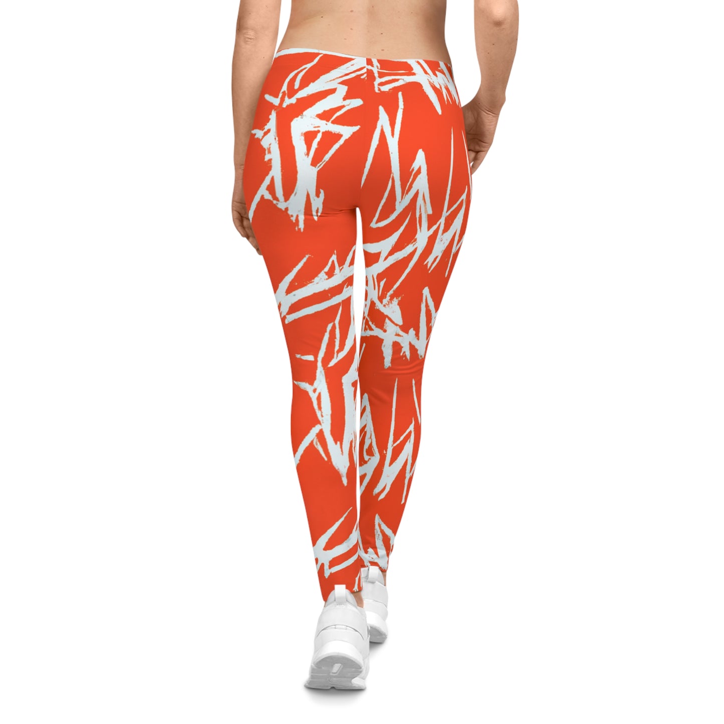 Pumpkin Scratches - AI Art - Women's Casual Leggings (AOP)