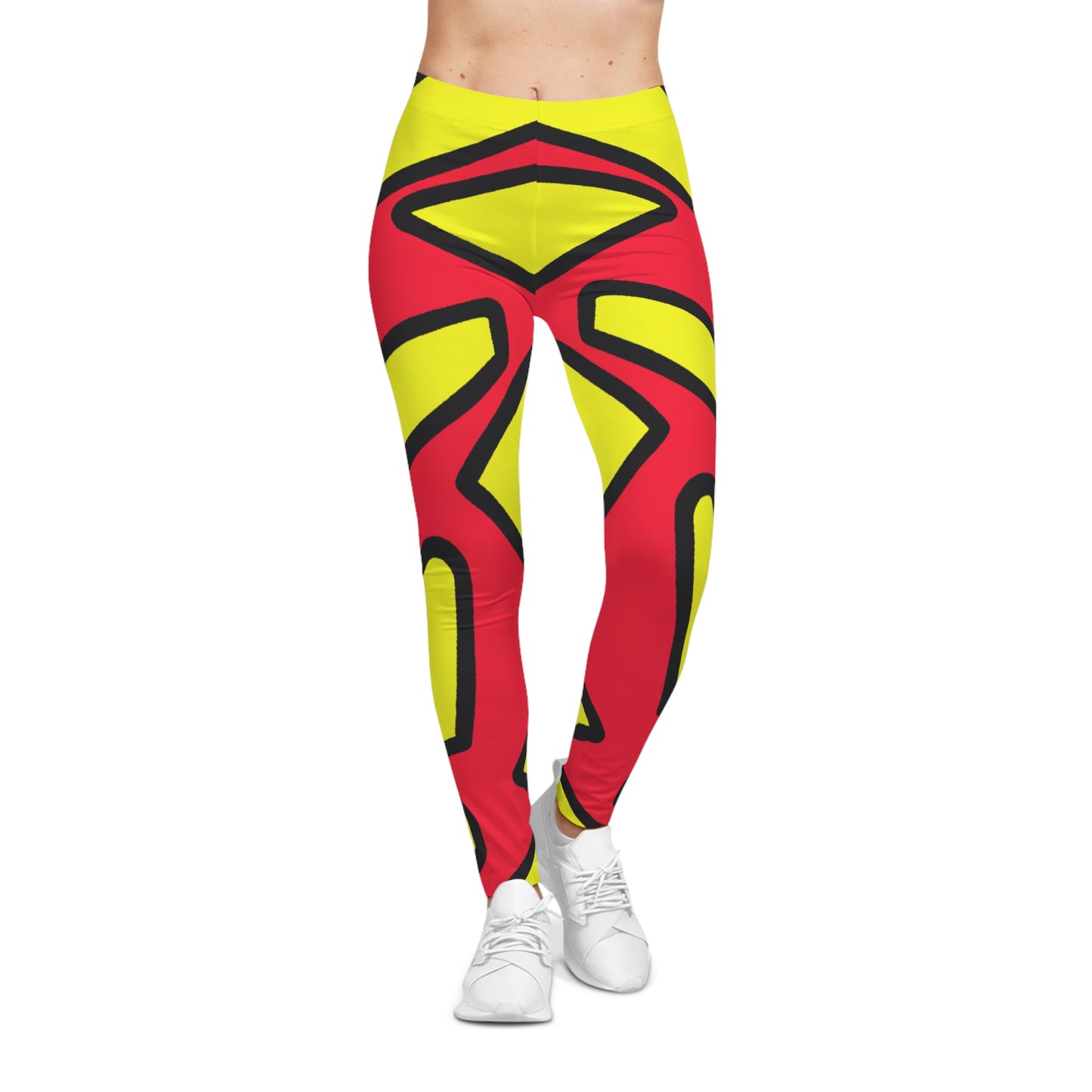 Mustard & Ketchup (Anime Style) - AI Art - Women's Casual Leggings (AOP)