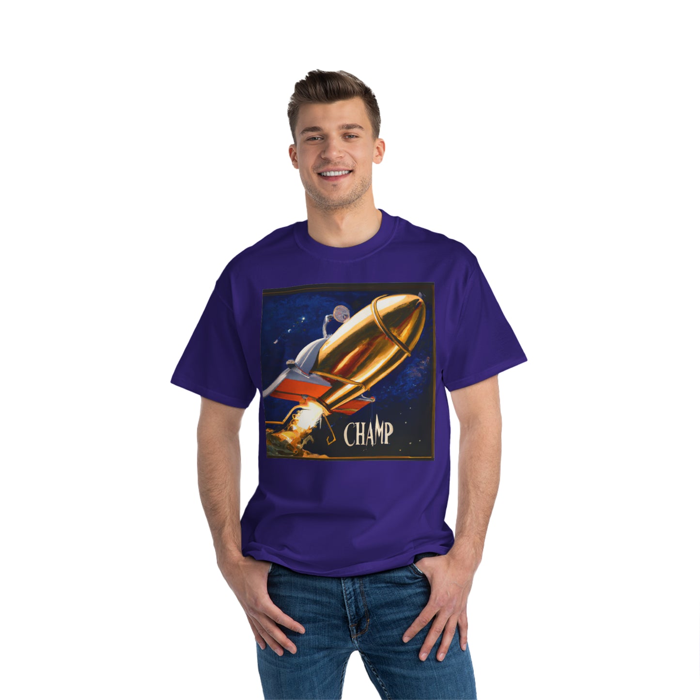 Steampunk Spaceship Champ 6 - AI Art - Beefy-T®  T-Shirt (Sizes S-6XL, Multiple Colors)