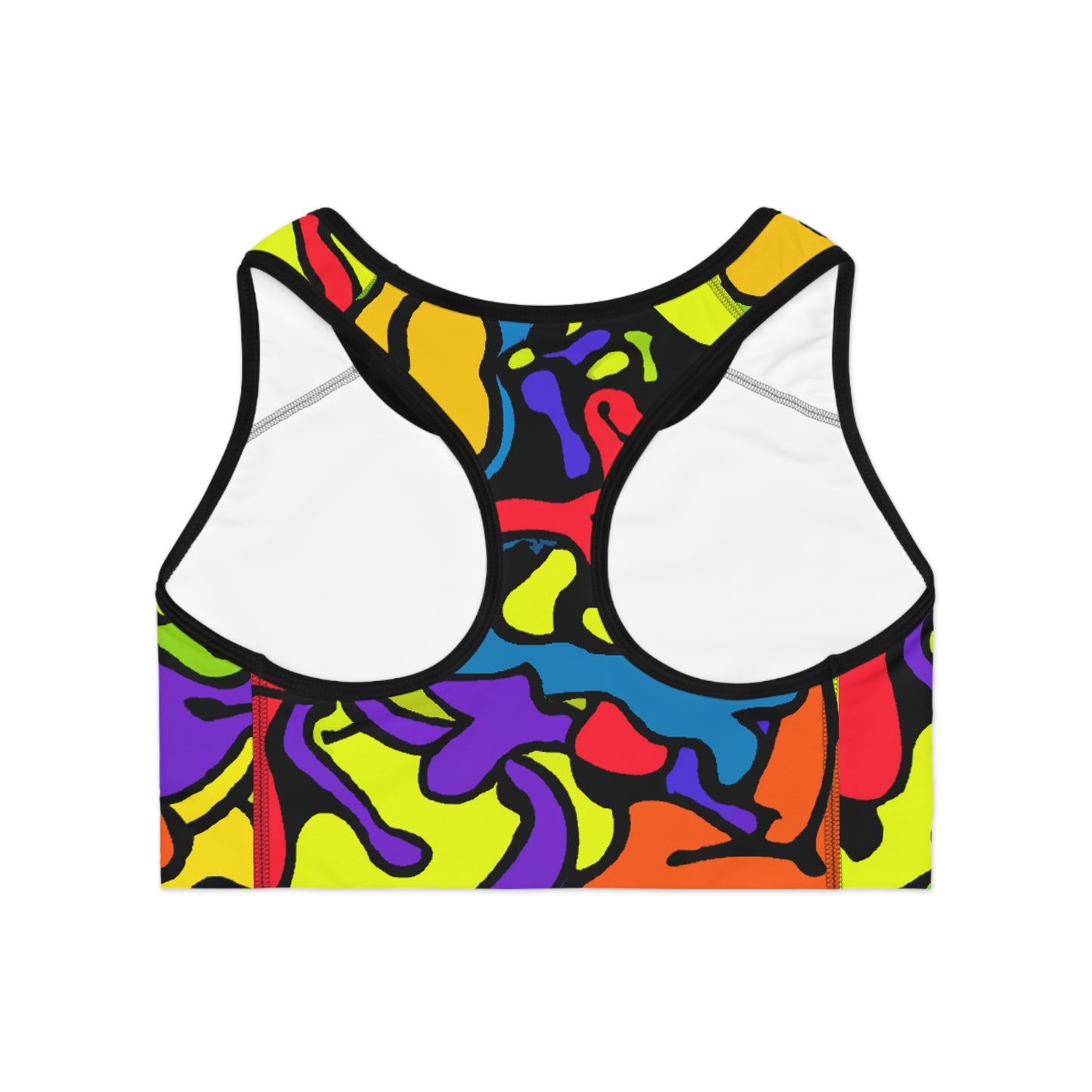 Cartoon Style Finger Paint - AI Art - Sports Bra (AOP)