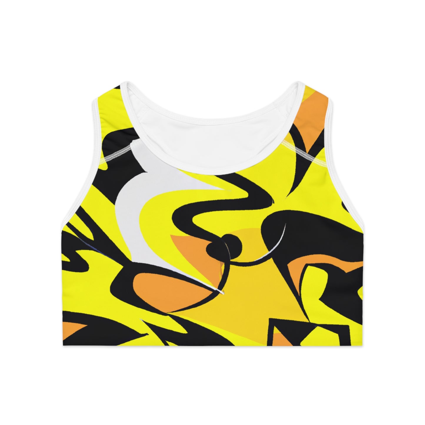 Tiger Swirl - AI Art - Sports Bra (AOP)