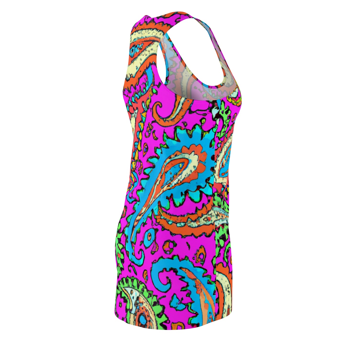 Wild Pink Paisley - AI Art - Racerback Dress