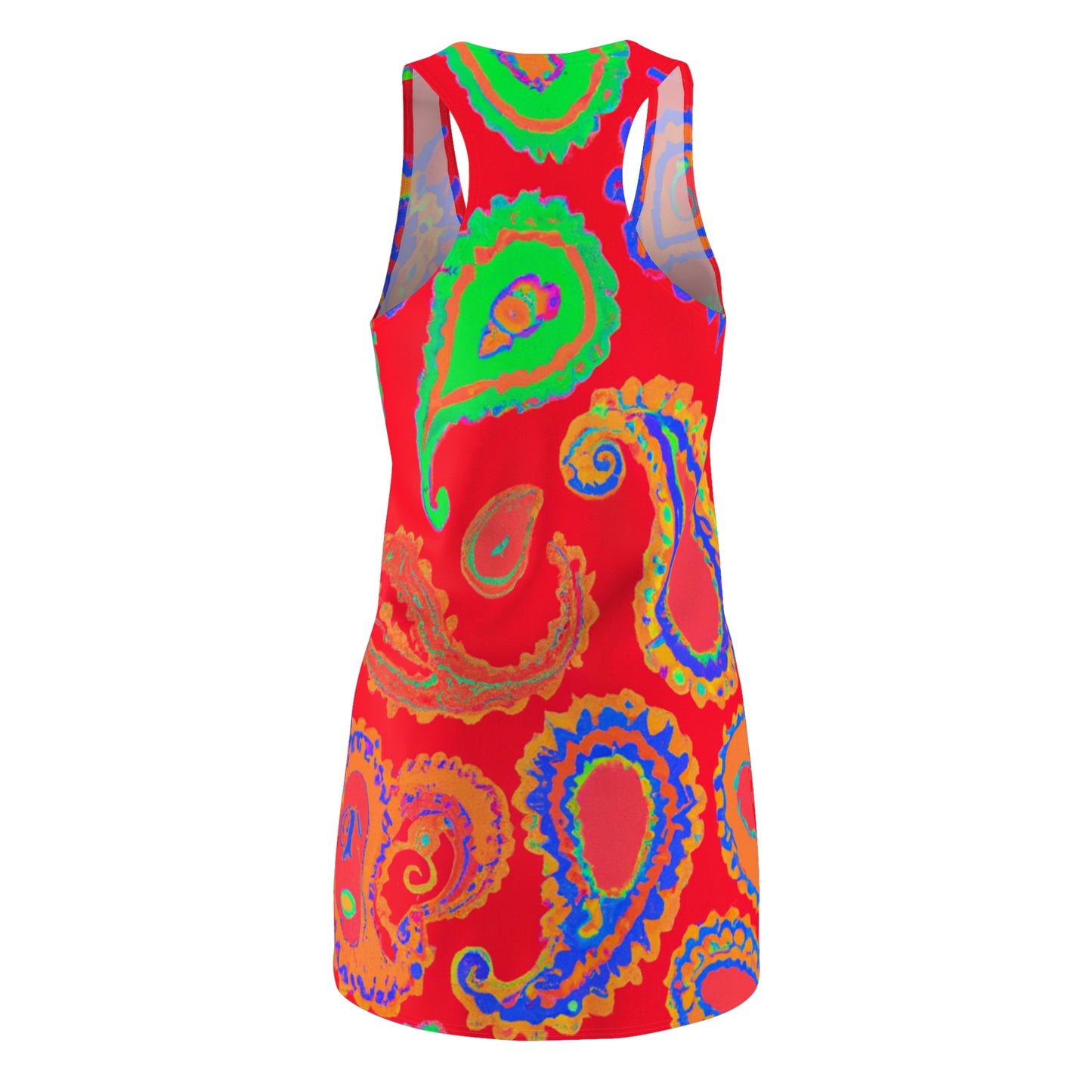 Paisley Flourescent Paint - AI Art - Racerback Dress