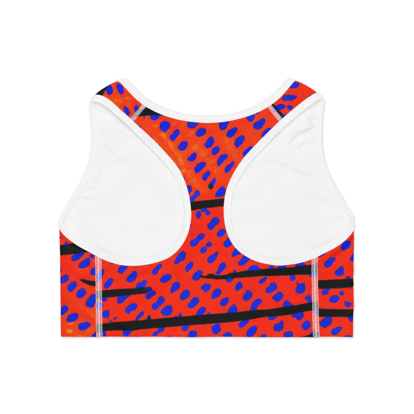 Orange & Blue Leopard Tiger - AI Art - Sports Bra (AOP)