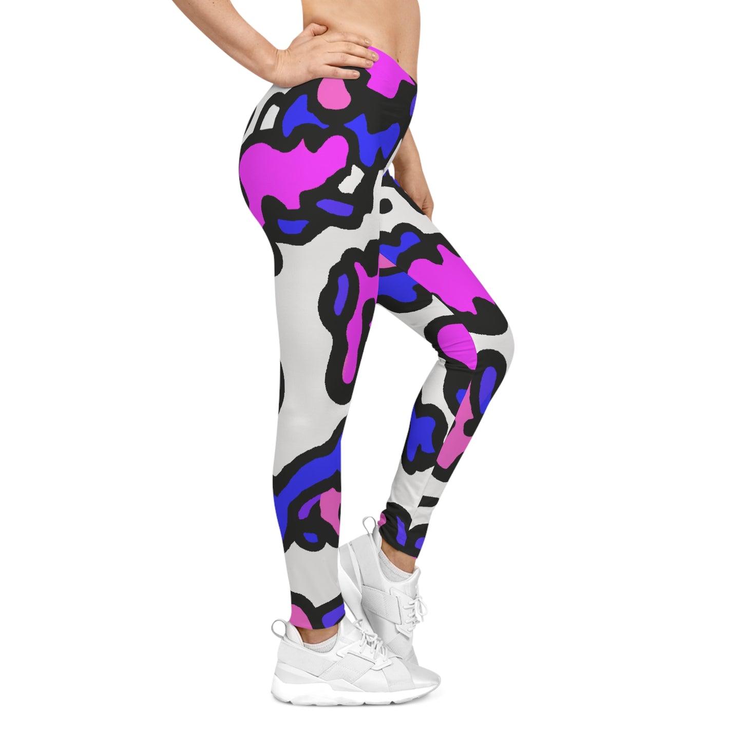 Cotton Candy Clouds - AI Art - Women's Casual Leggings (AOP)