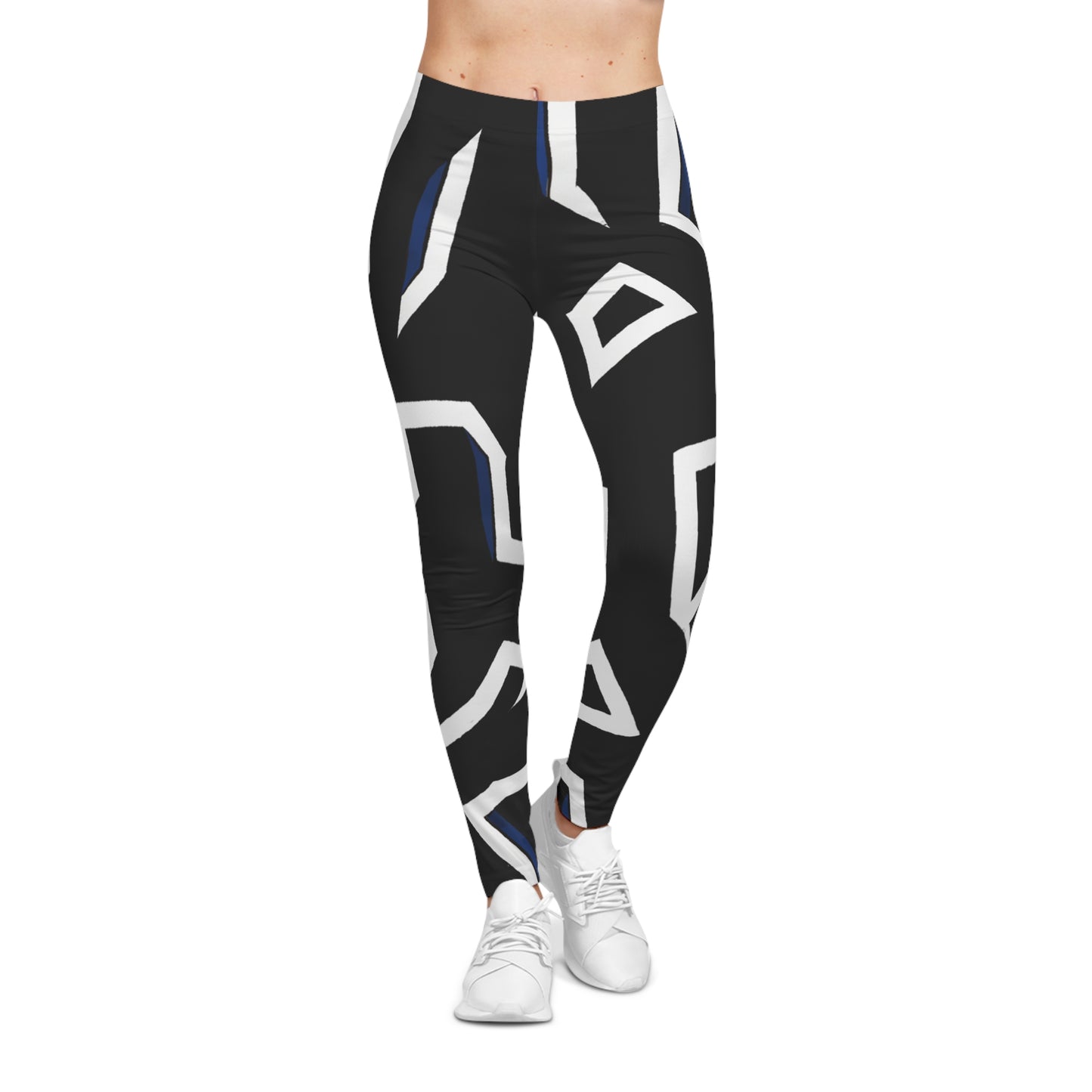 Polygon Computer Game  - AI Art - Women's Casual Leggings (AOP)