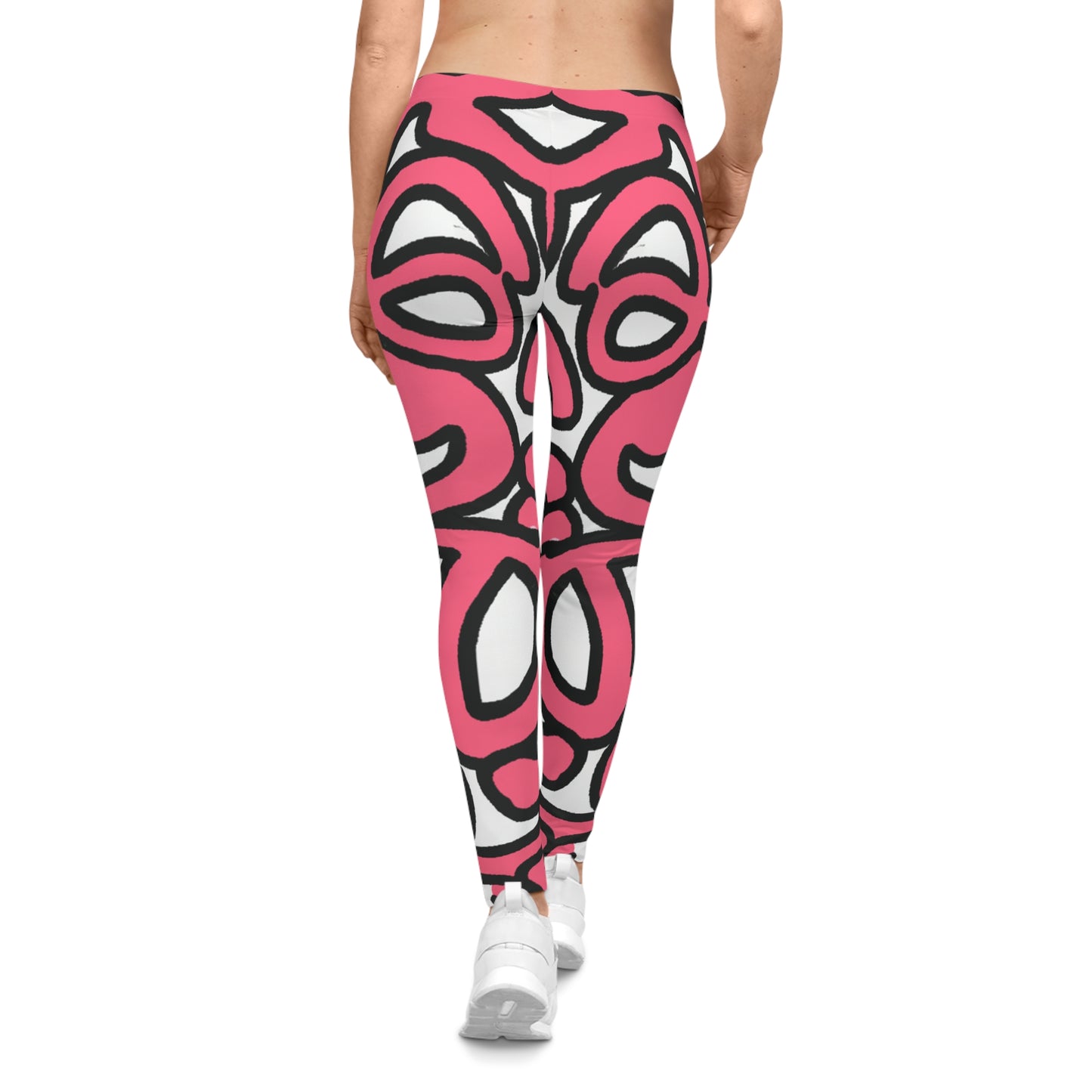 Pink Pretzels 1 - AI Art - Women's Casual Leggings (AOP)