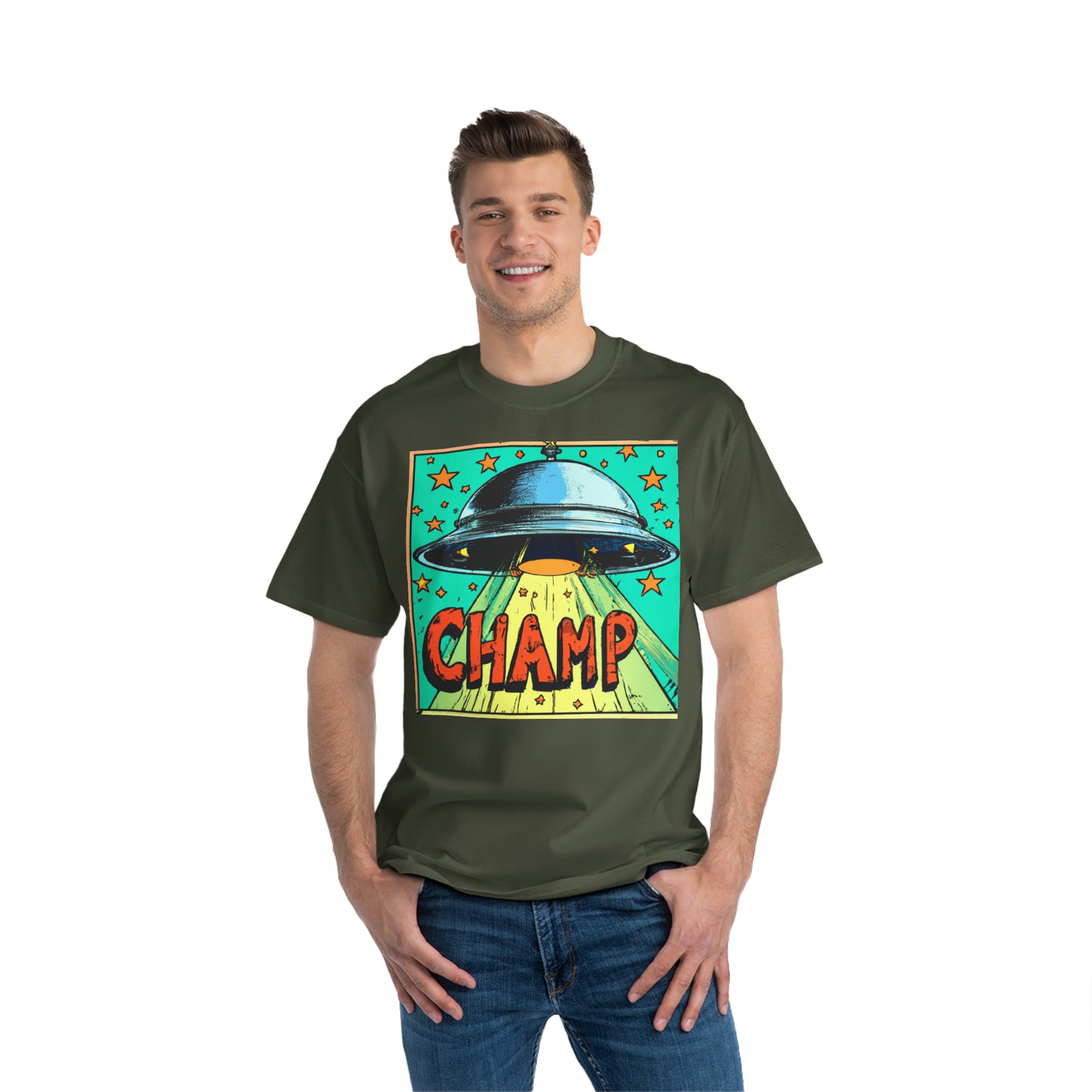 UFO Champ 1 - AI Art - Beefy-T®  Short-Sleeve T-Shirt