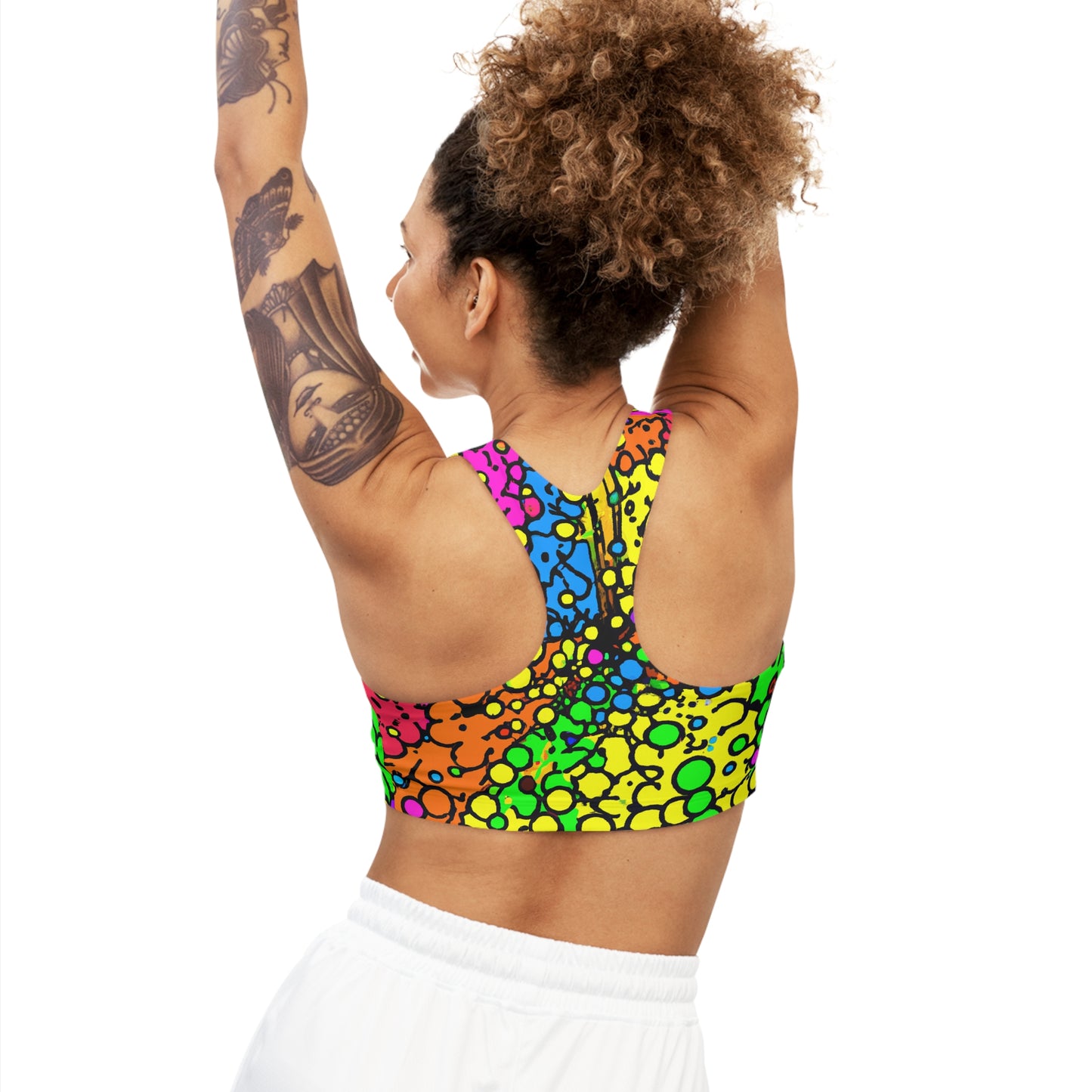 Colorful Foam - AI Art - Seamless Sports Bra