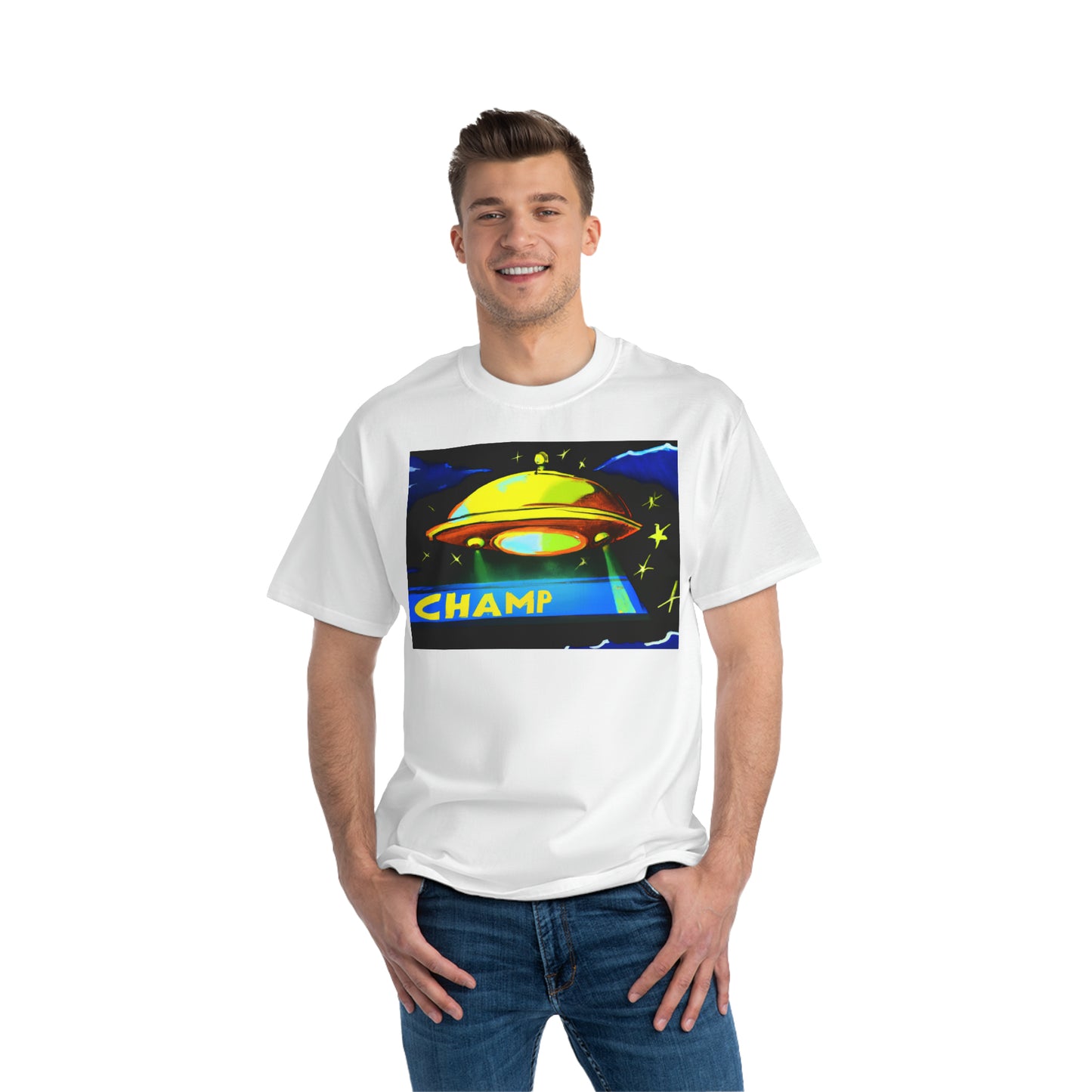 UFO CHAMP 6 - AI Art - Beefy-T® T-Shirt - (S - 6XL Sizes, Multiple Colors)