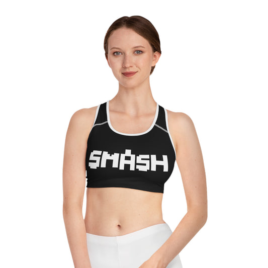 SMASH 8-bit Logo 2 - AI Art - Sports Bra