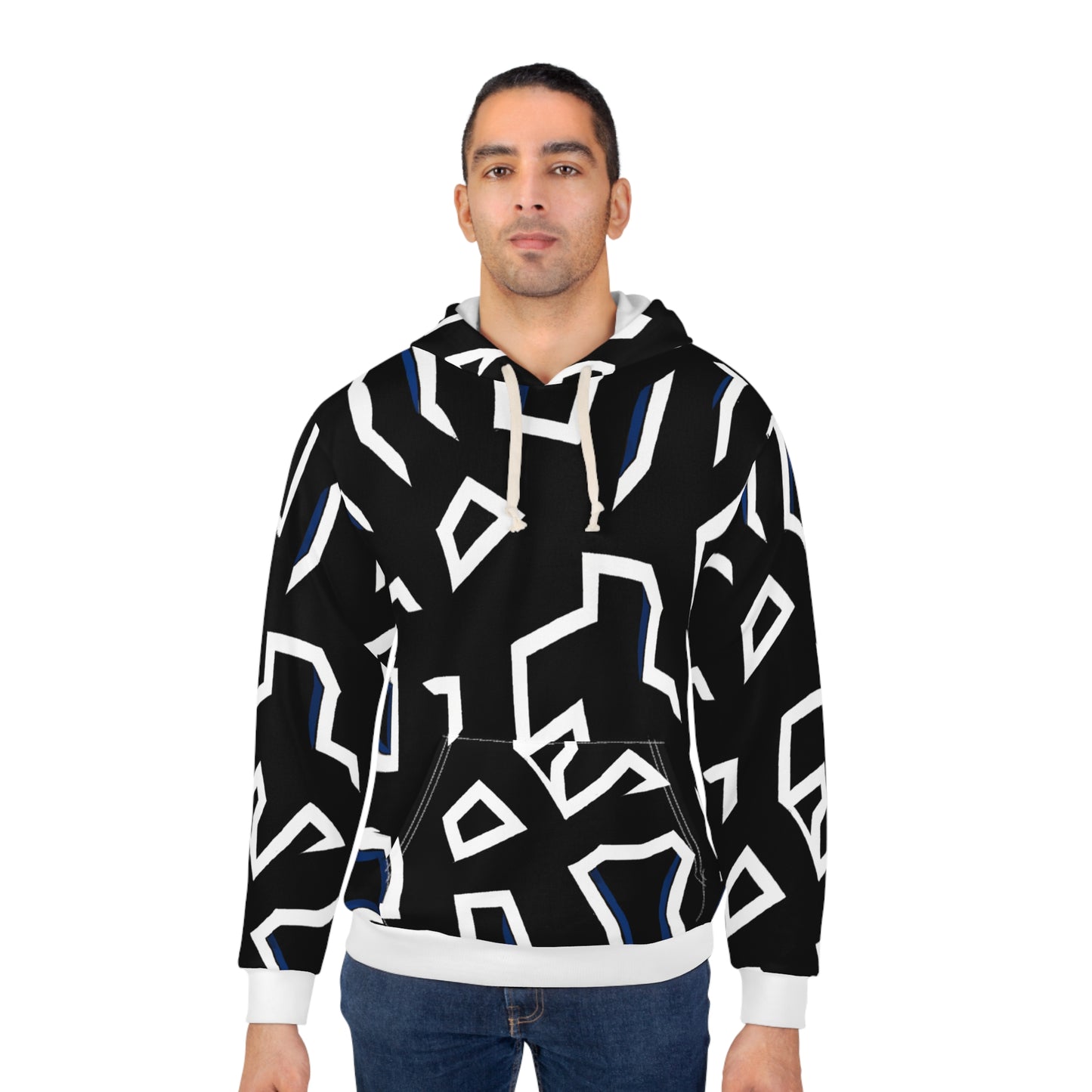 Polygon Computer Game - AI Art - Unisex Pullover Hoodie (AOP)