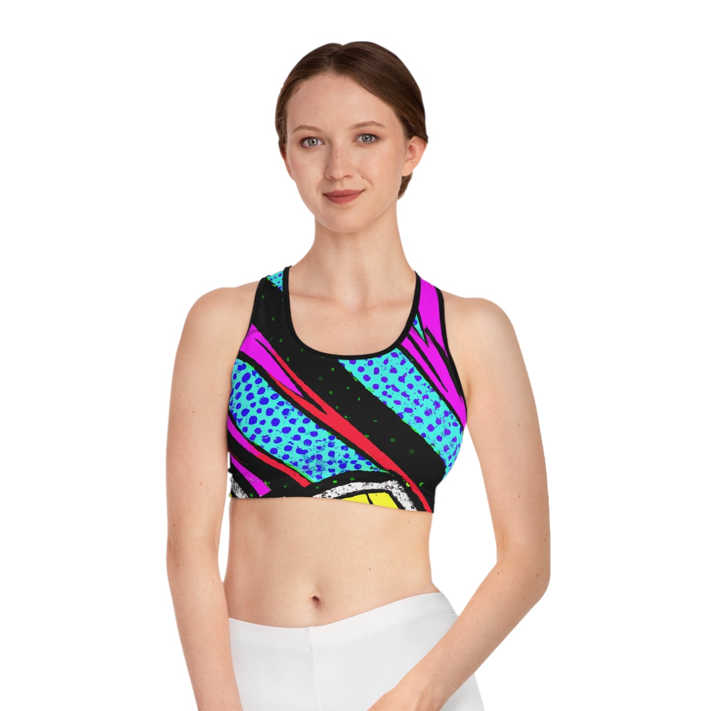 Cartoon Graphics 1 - AI Art - Sports Bra (AOP) - Made in USA