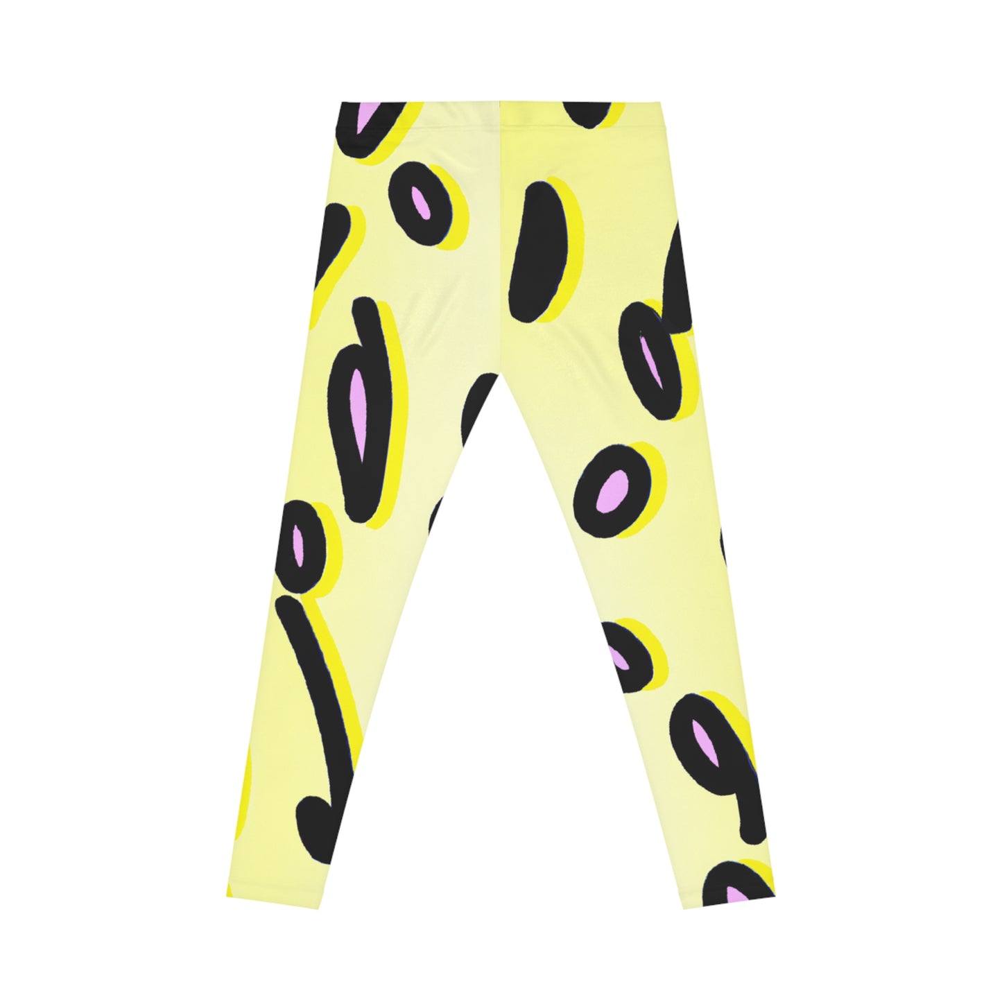 Lemon Black & Pink - AI Art - Women's Casual Leggings (AOP)