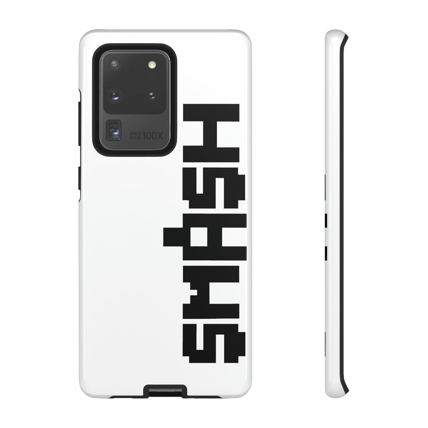 SMASH 8-Bit Logo Samsung Galaxy Phone Tough Cases (Versions S10-S21 Ultra, Plus, FE, E Available)