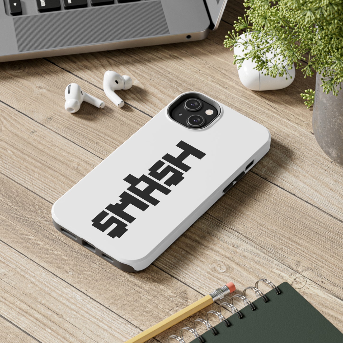 SMASH Logo 8-Bit iPhone Cases - AI Art - Tough Phone Cases (iPhone Versions 7-15pro & X Available)