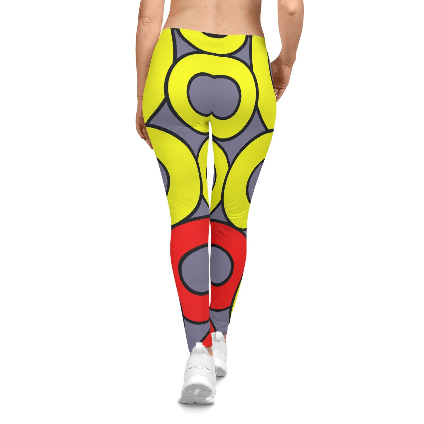 Lemon & Cherry Donuts - AI Art - Women's Casual Leggings (AOP)