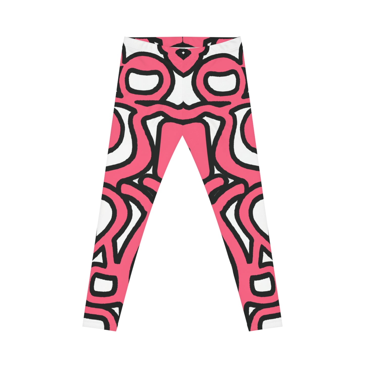 Pink Pretzels 1 - AI Art - Women's Casual Leggings (AOP)