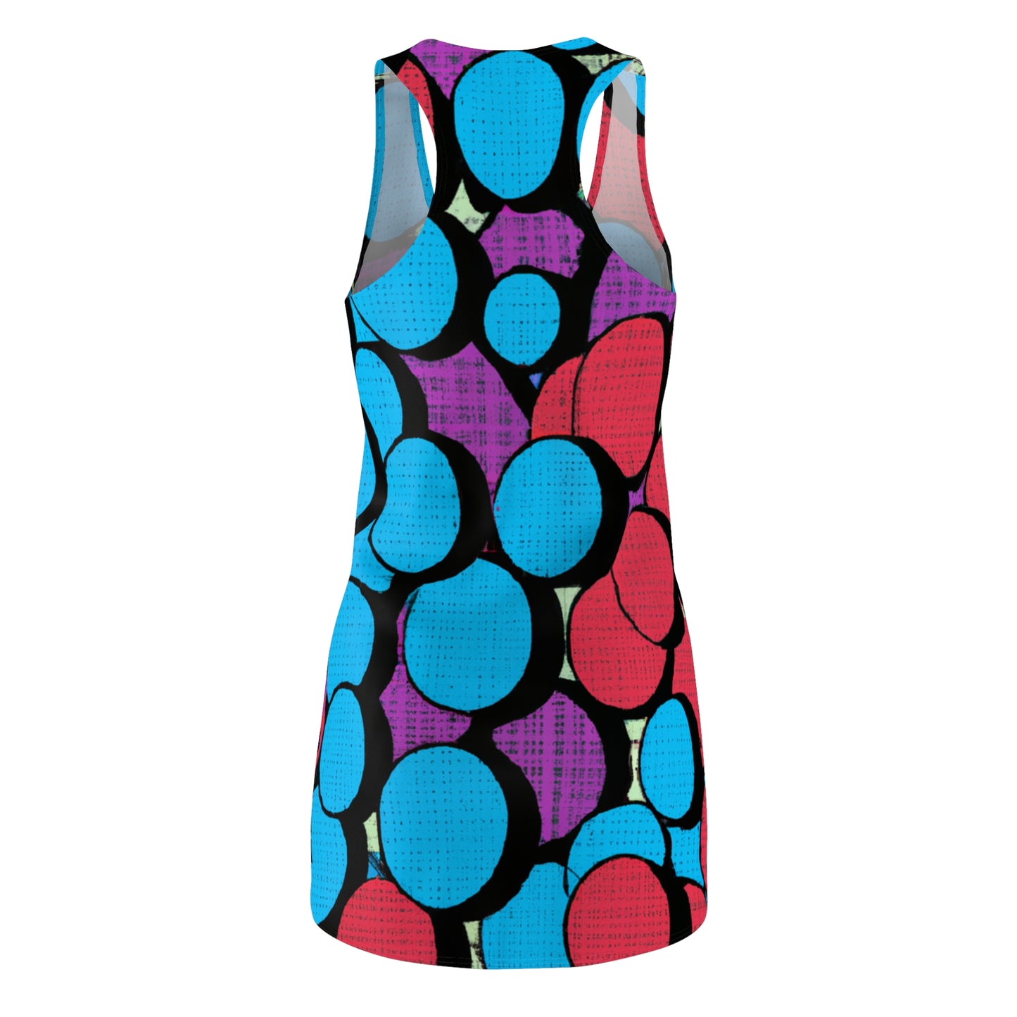 Cartoon Polka Dots RB - AI Art - Women's Cut & Sew Racerback Dress (AOP)