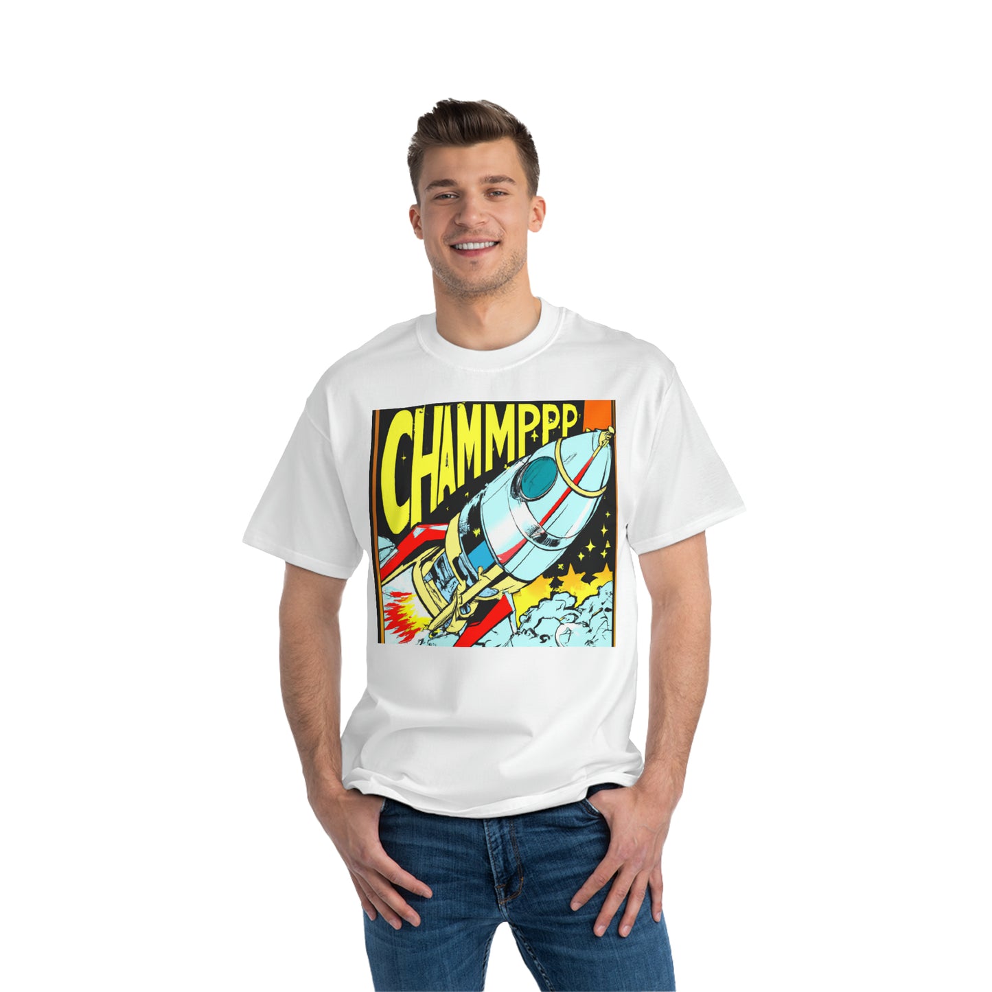 Spaceship 5 CHAMMPPP - AI Art - Beefy-T®  Short-Sleeve T-Shirt