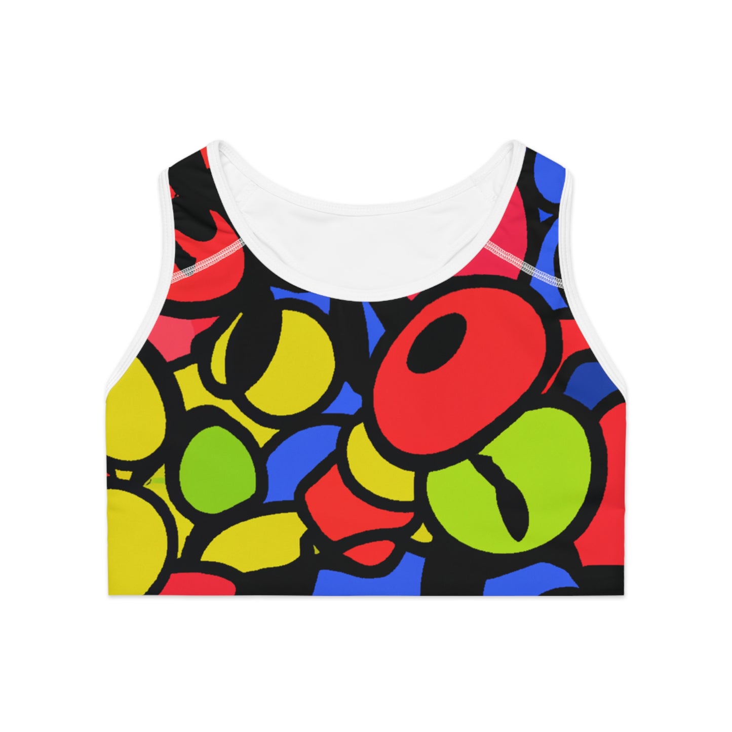 Cartoon Eyes - AI Art - Sports Bra - Made in USA